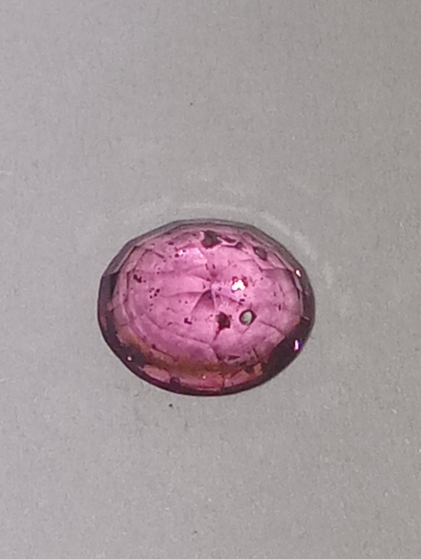 spinel gemstone Burmese pink, 6mmx5.5mm oval cut, .93ct