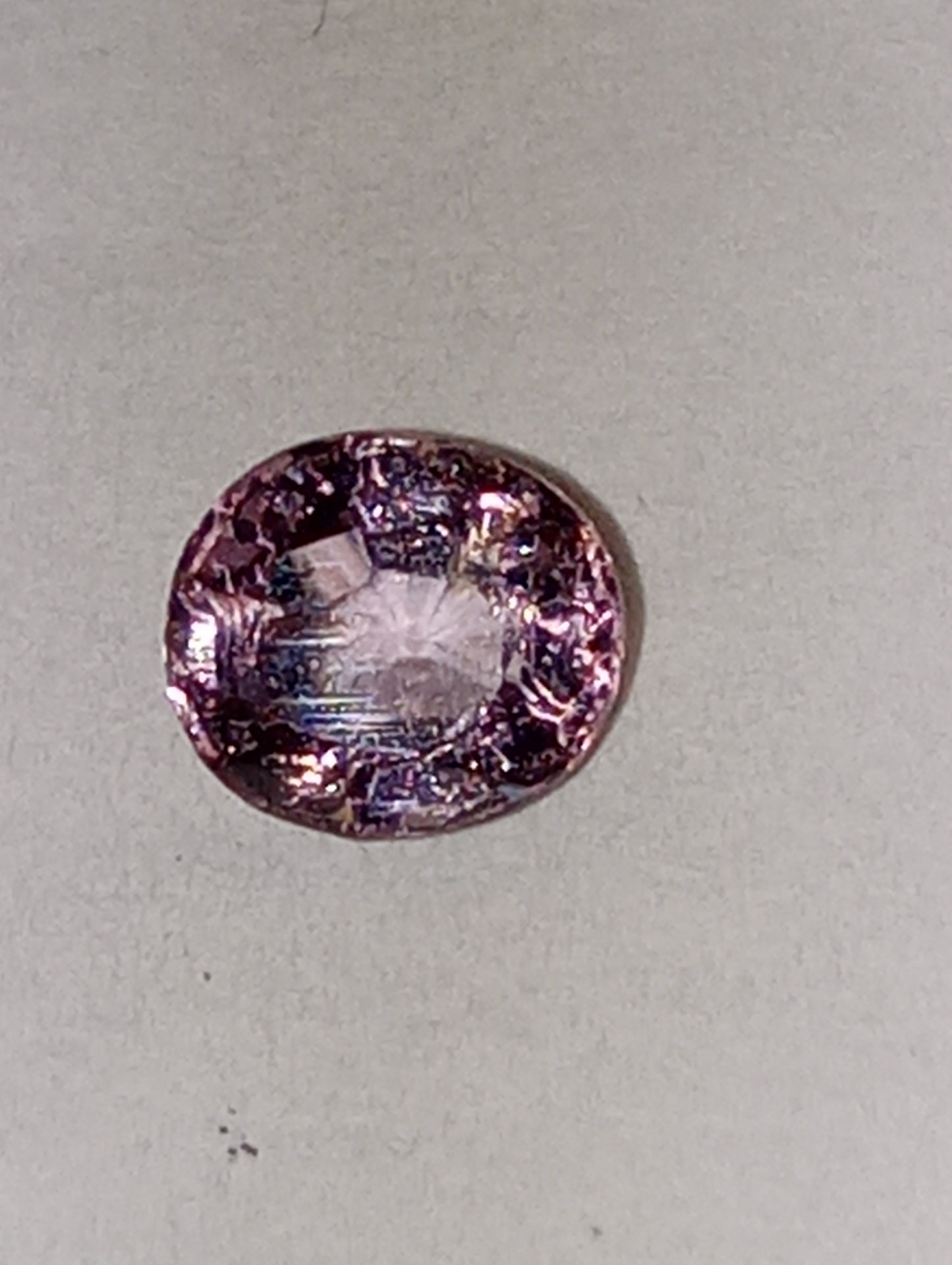 spinel gemstone, Burmese purple, 6mmx5.5mm oval cut, .78ct