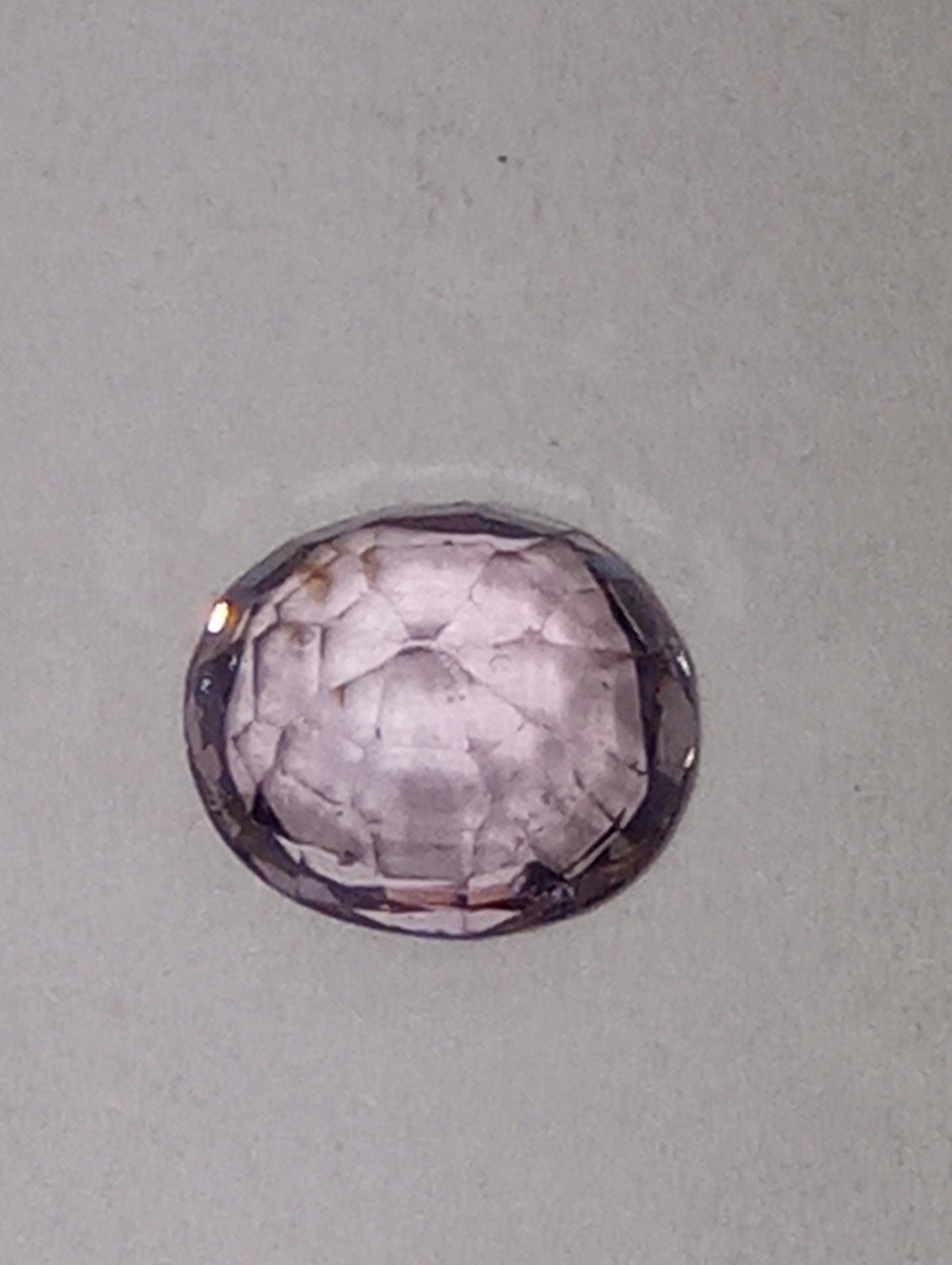spinel gemstone, Burmese purple, 6mmx5.5mm oval cut, .78ct