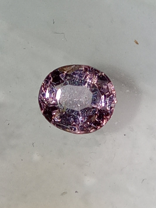 spinel gemstone, Burmese purple, 6mmx5.5mm oval cut, .78ct