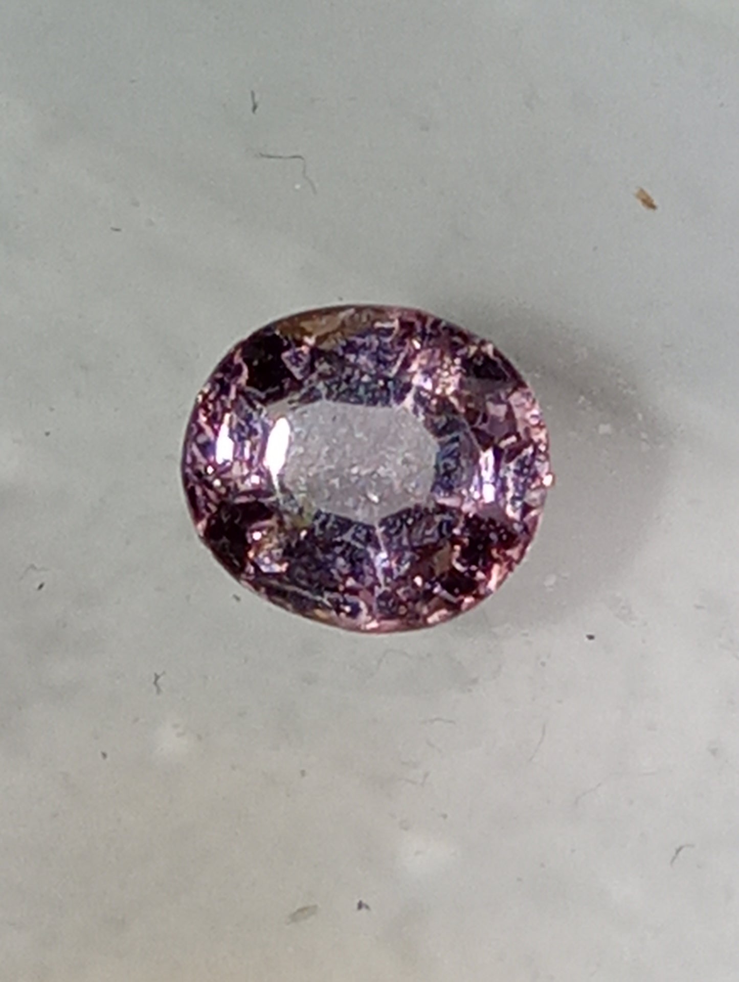 spinel gemstone, Burmese purple, 6mmx5.5mm oval cut, .78ct