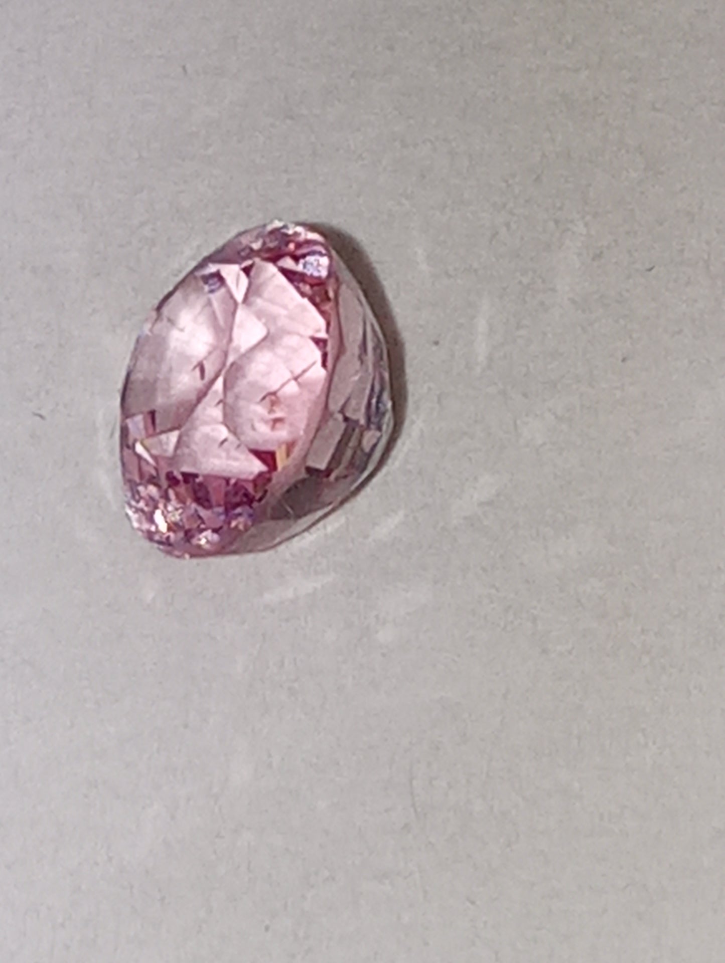 spinel gemstone Burmese pink, 6mmx5.75mm oval cut, 1.06ct