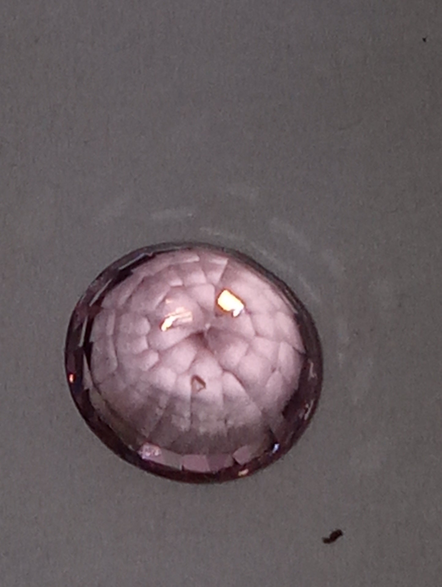 spinel gemstone Burmese pink, 6mmx5.75mm oval cut, 1.06ct
