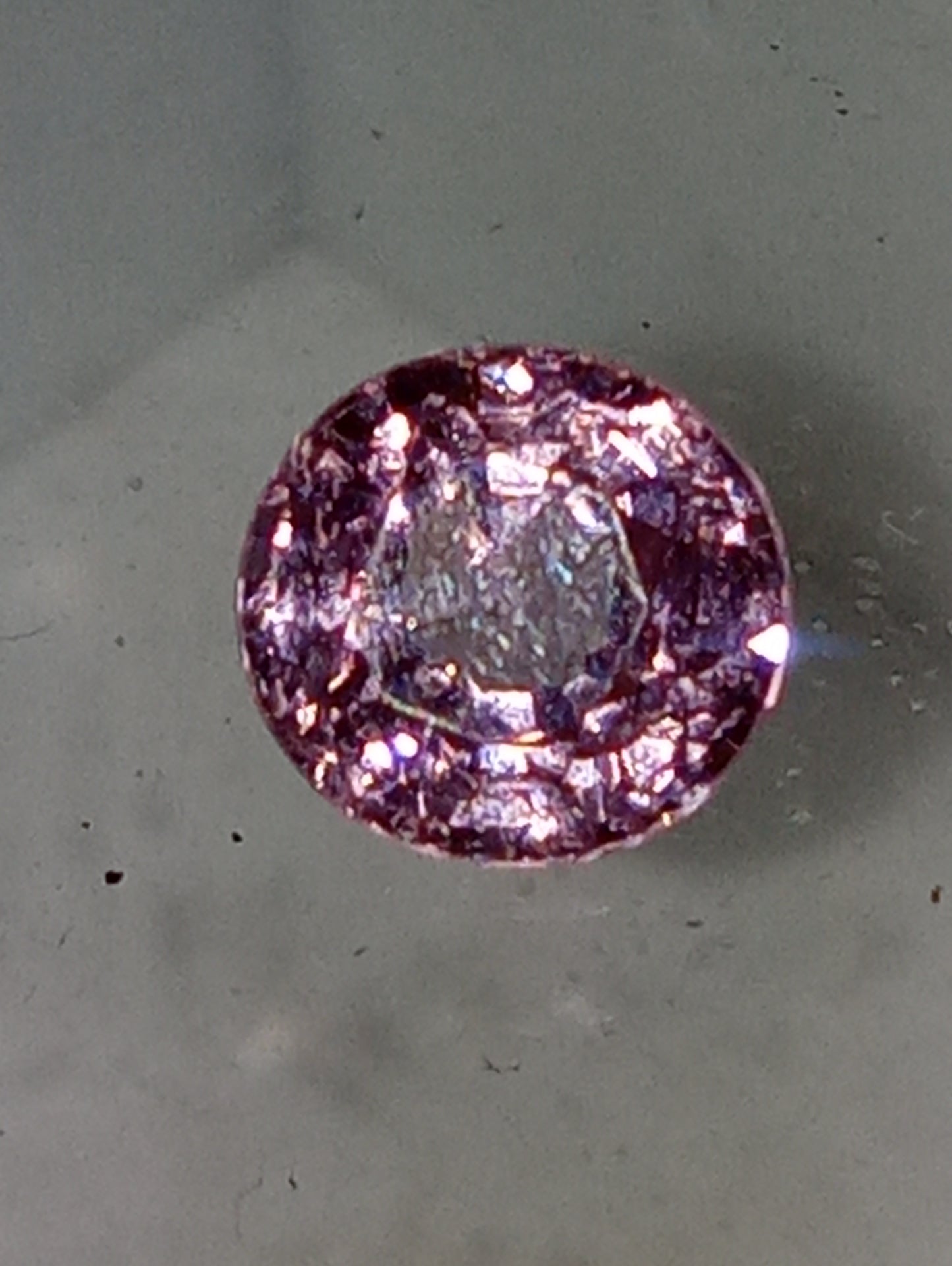 spinel gemstone Burmese pink, 6mmx5.75mm oval cut, 1.06ct