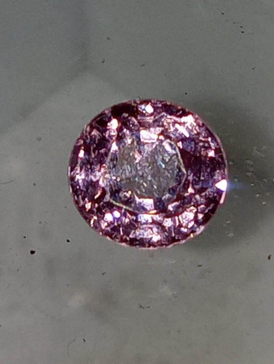 spinel gemstone Burmese pink, 6mmx5.75mm oval cut, 1.06ct