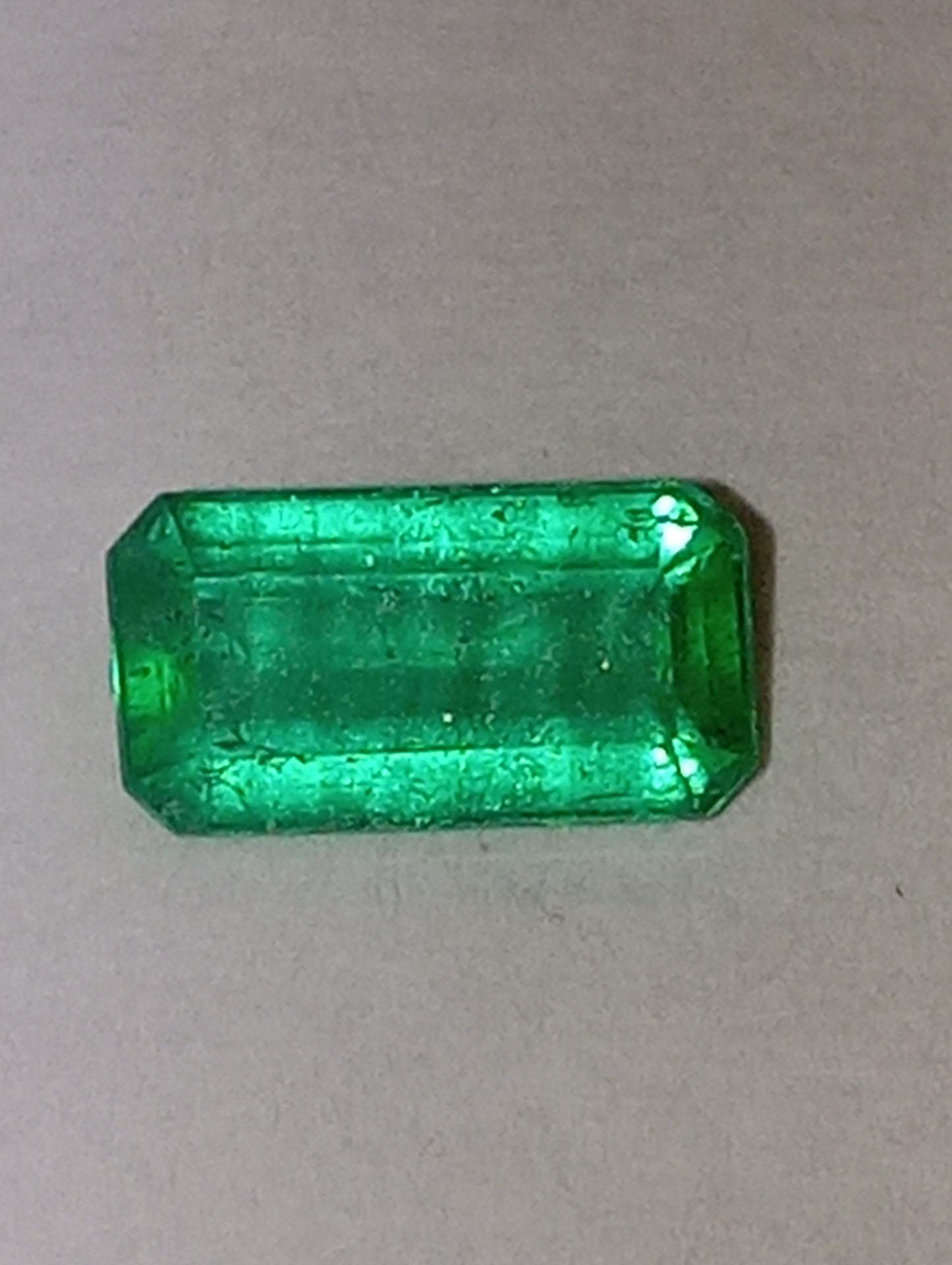 emerald gemstone Colombian, 8mmx4mm emerald cut, .79ct