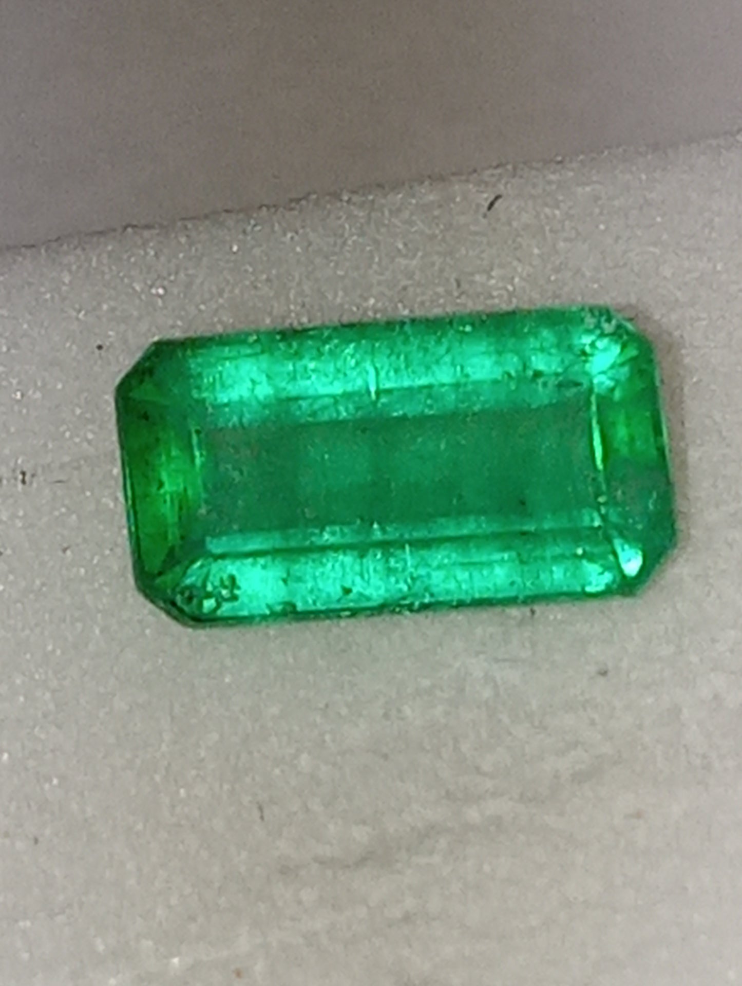 emerald gemstone Colombian, 8mmx4mm emerald cut, .79ct