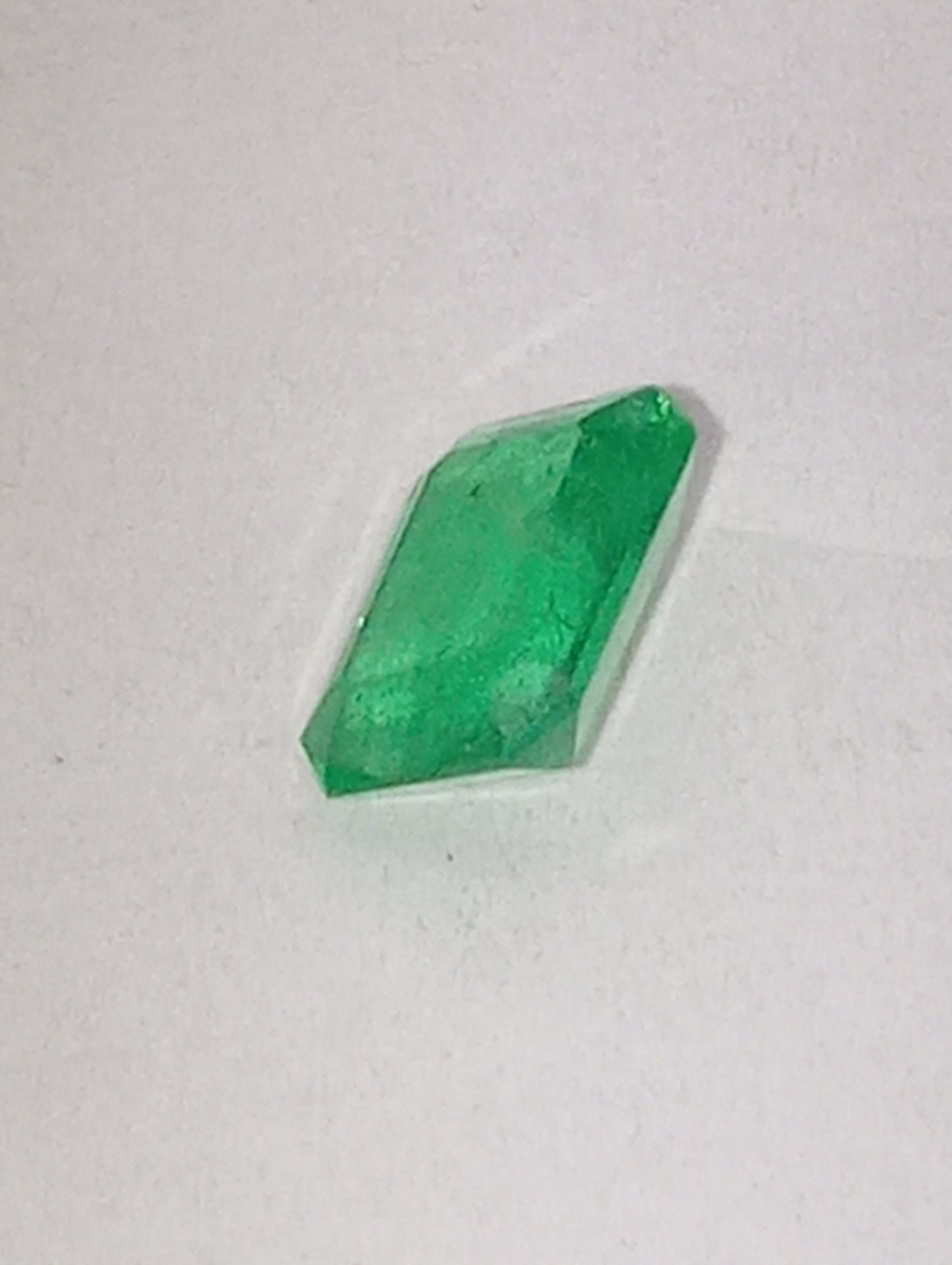 emerald gemstone Colombian, 7.5mmx5mm emerald cut, .65ct