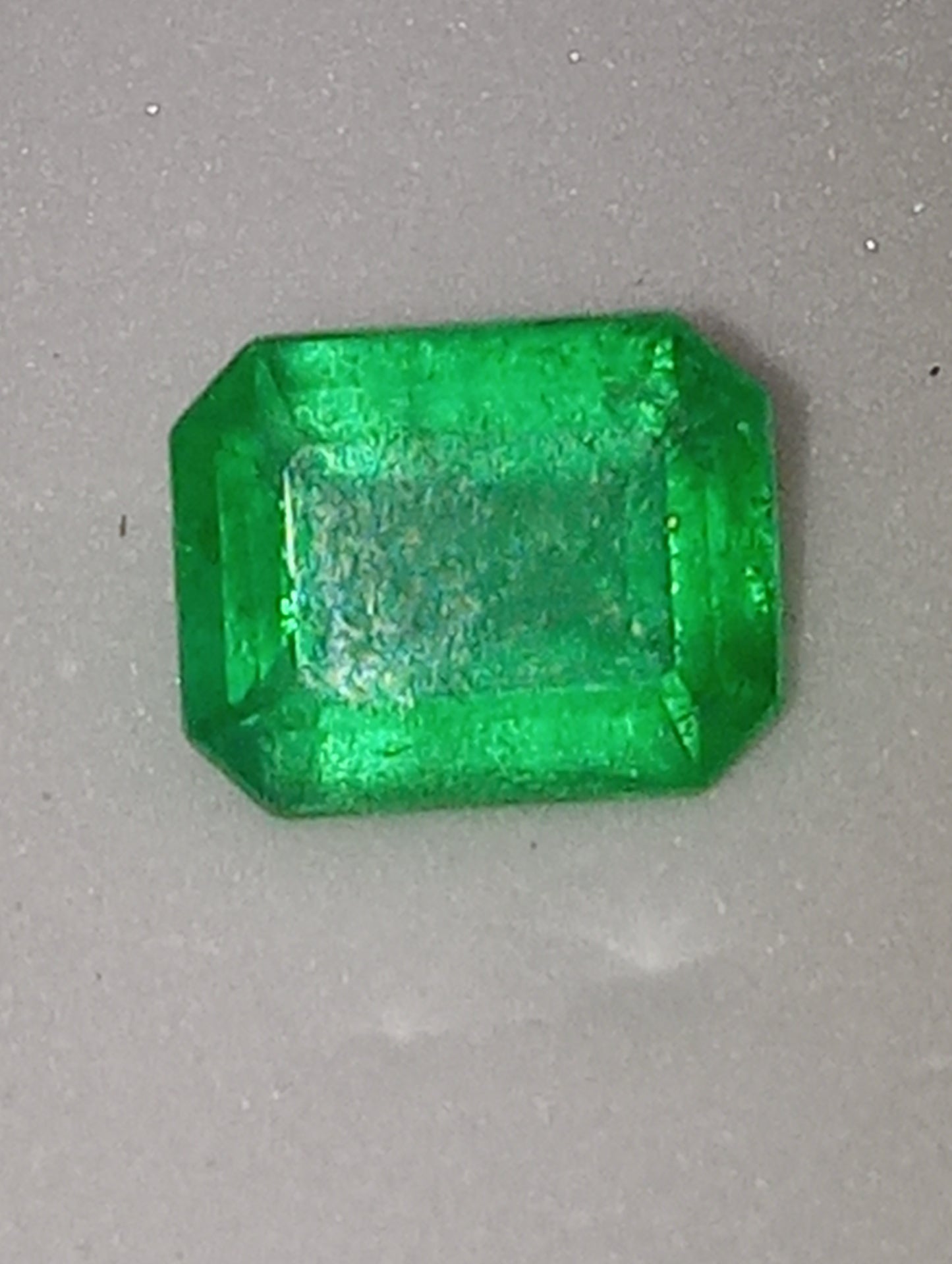 emerald gemstone Colombian, 7.5mmx5mm emerald cut, .65ct