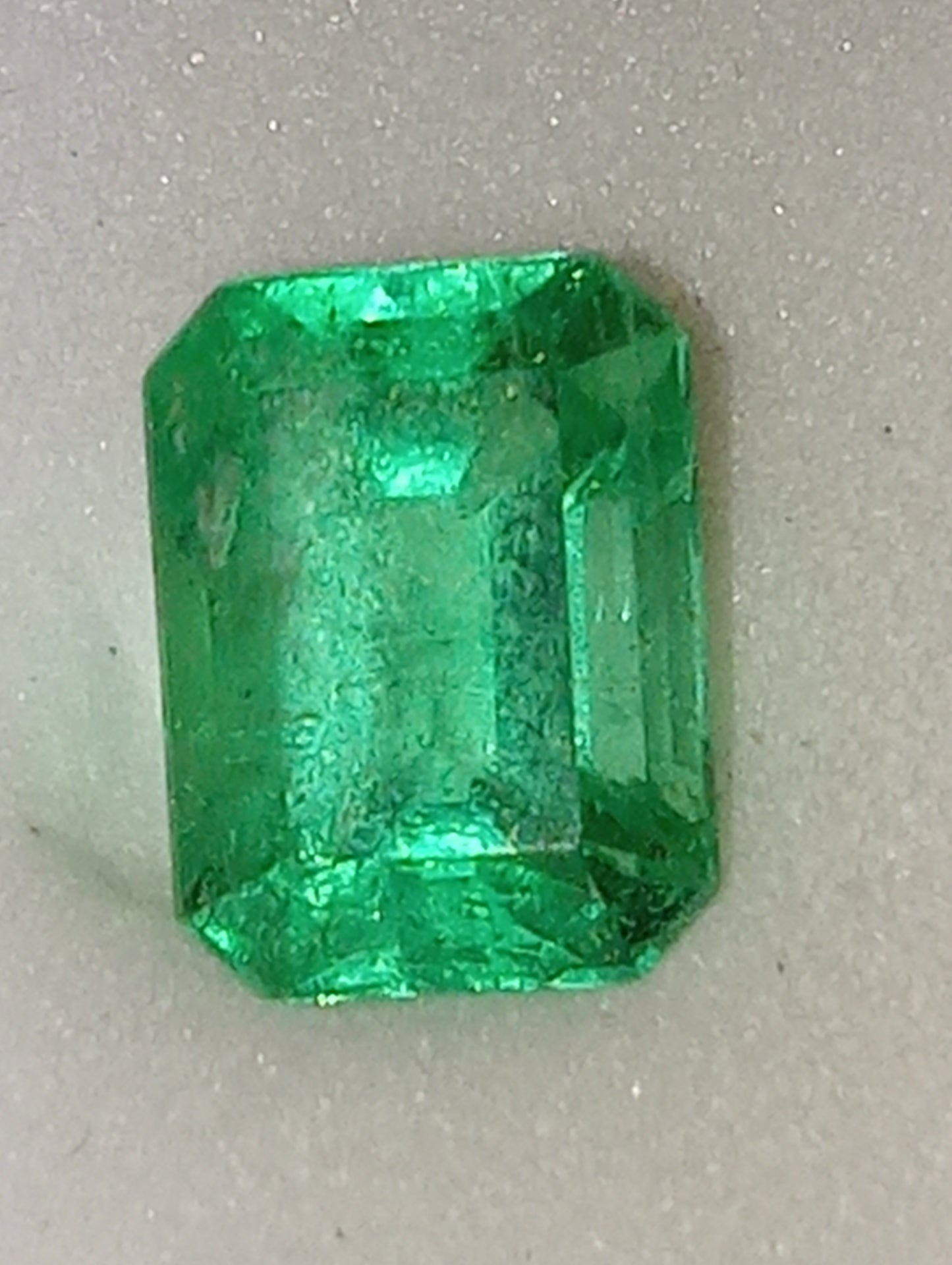 emerald gemstone Colombian, 8mmx6mm emerald cut, 1.36ct