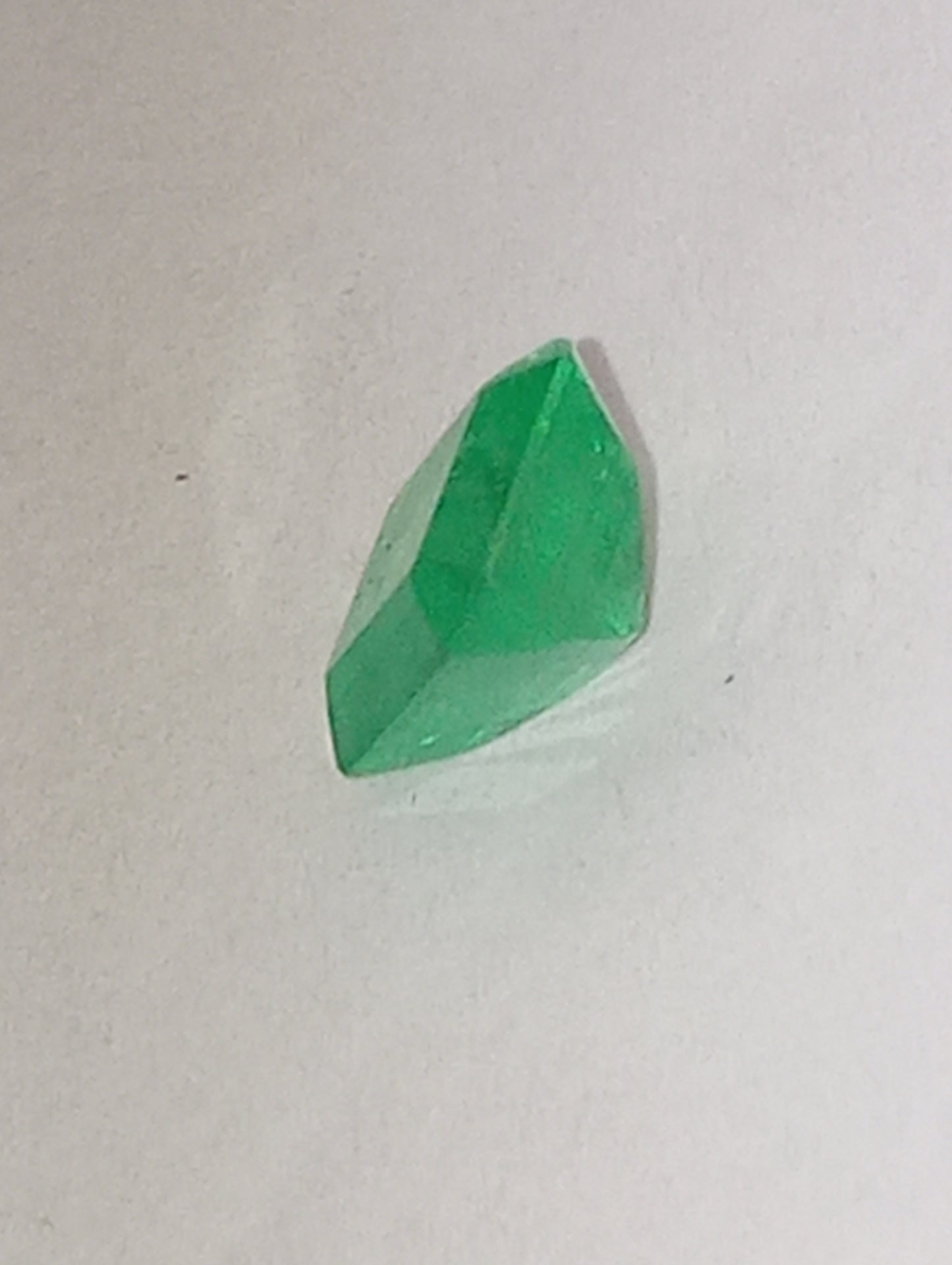 emerald gemstone Colombian, 7mmx6.5mm emerald cut, 1.23ct