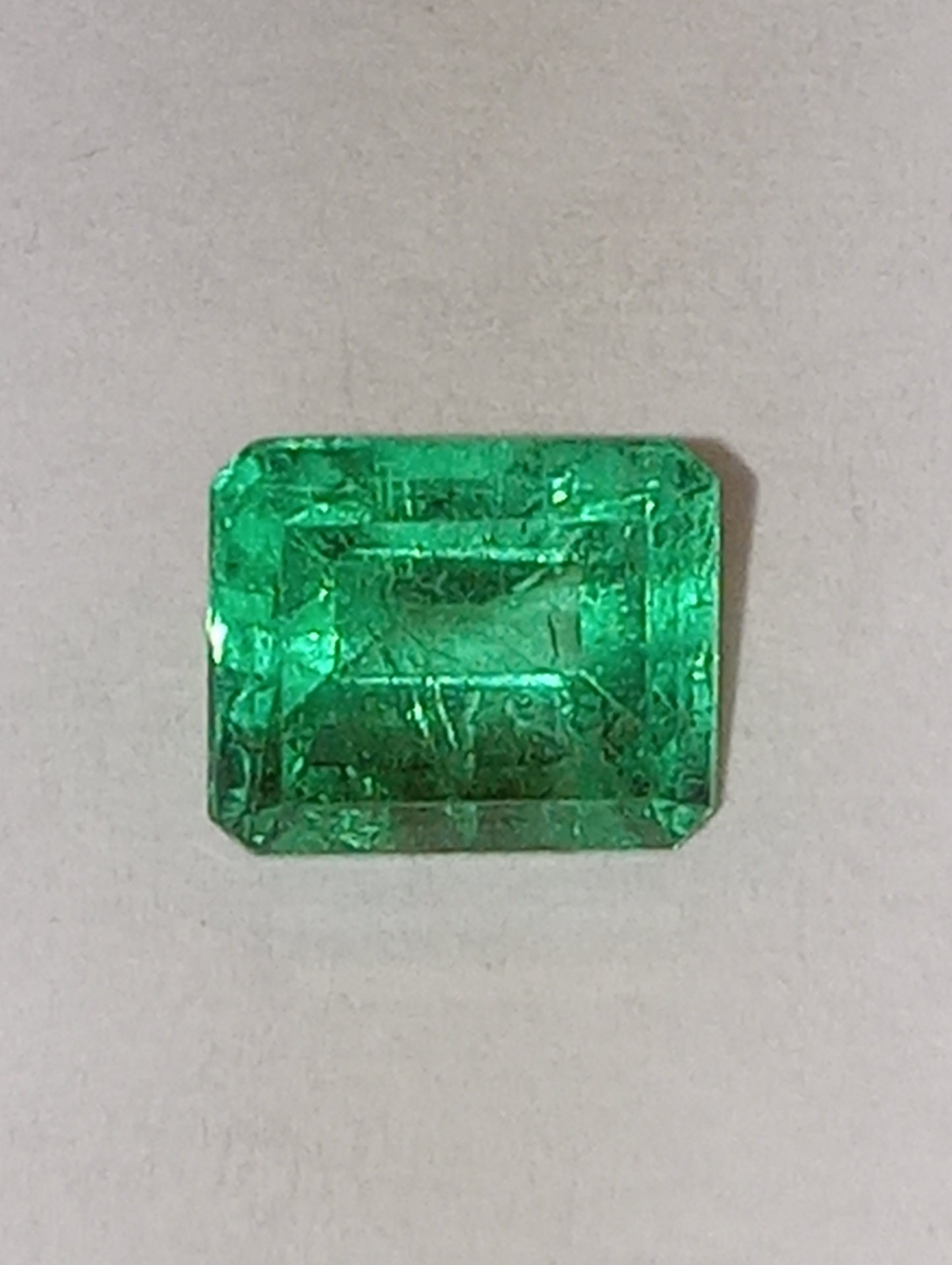 emerald gemstone Colombian, emerald cut, 1.11ct