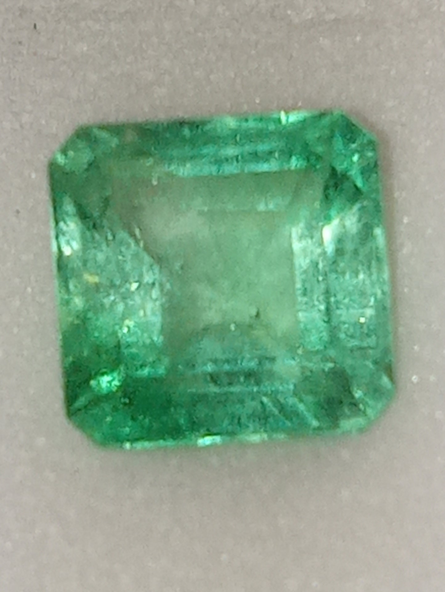 emerald gemstone Colombian, 7mmx7mm emerald cut, 1.65ct