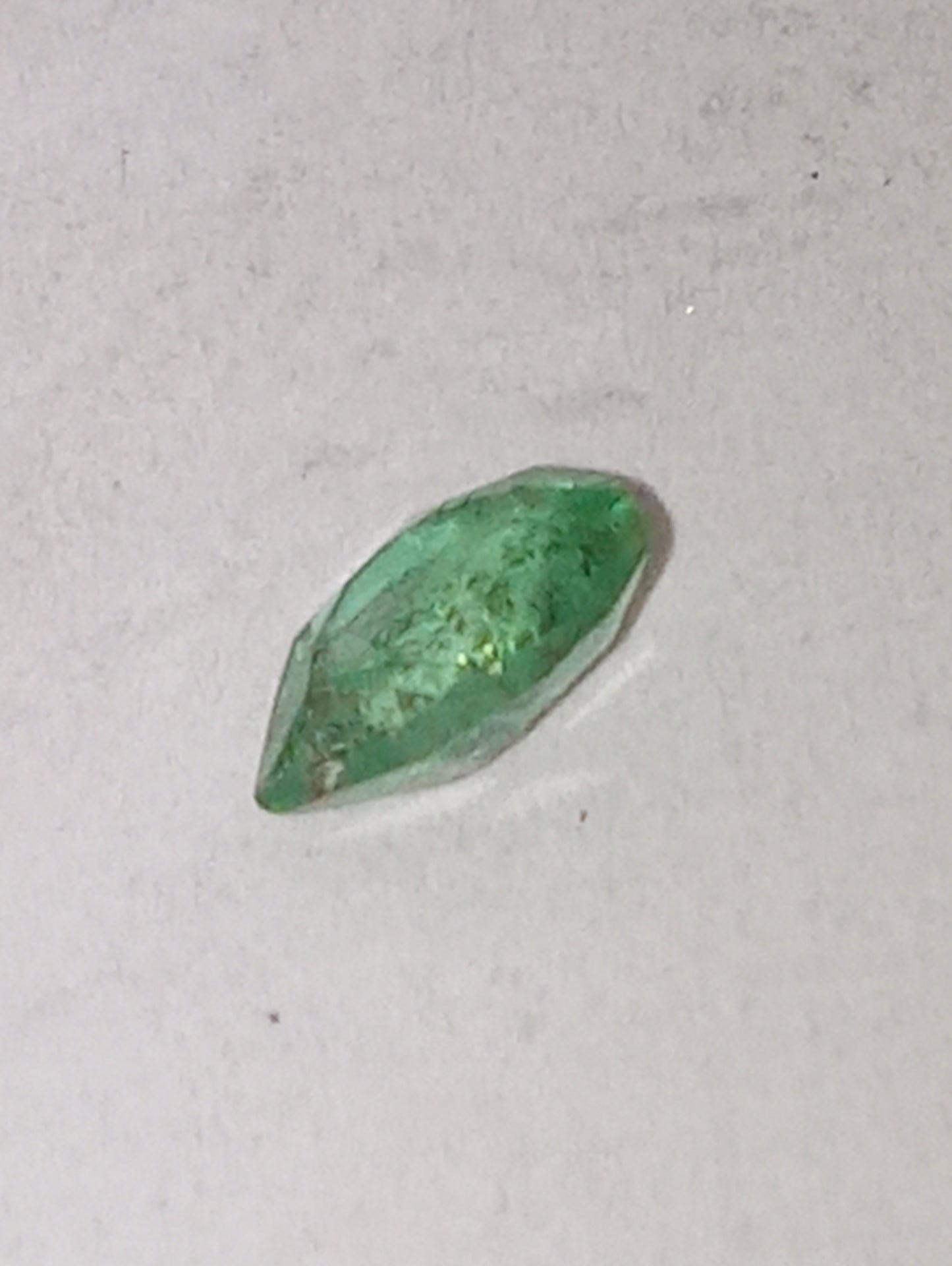 emerald gemstone Nigerian, 5.2x4mm pear cut, .24ct