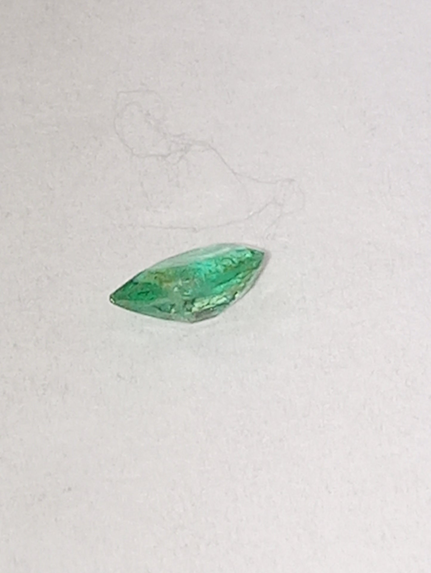 emerald gemstone Nigerian, 5mmx3.5m pear cut, .19ct