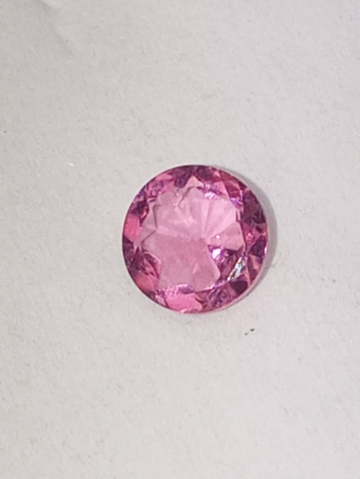 tourmaline gemstone pink, 5mm round cut, .40ct
