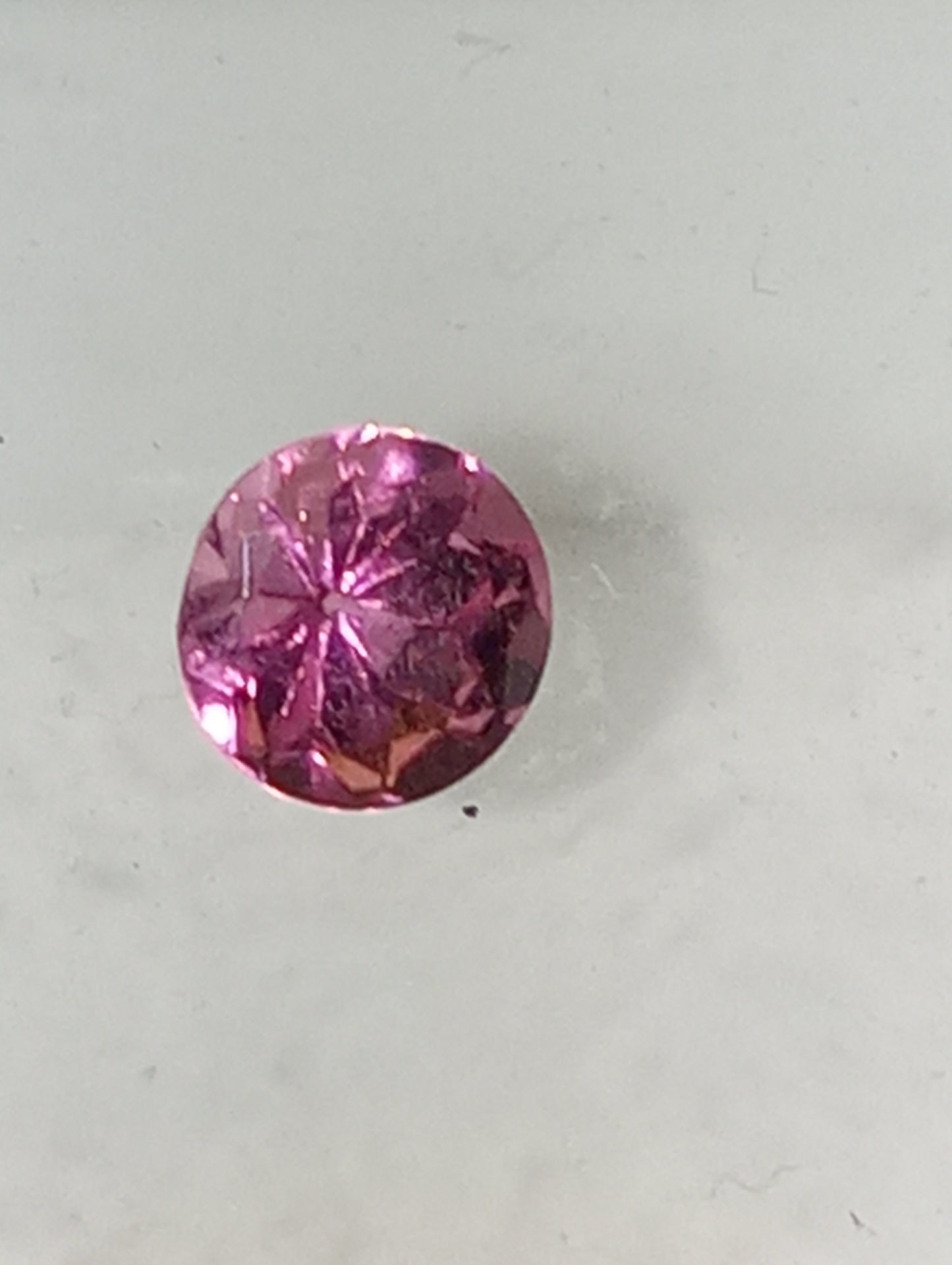 tourmaline gemstone pink, 5mm round cut, .45ct