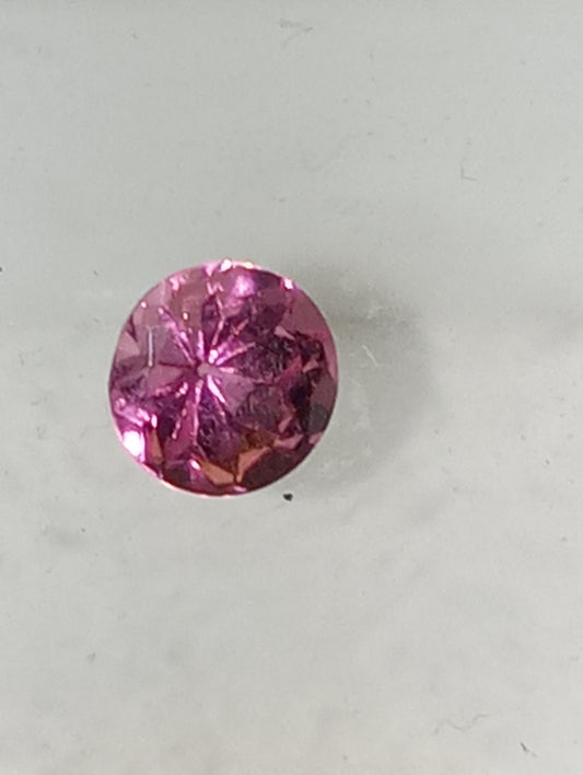 tourmaline gemstone pink, 5mm round cut, .45ct