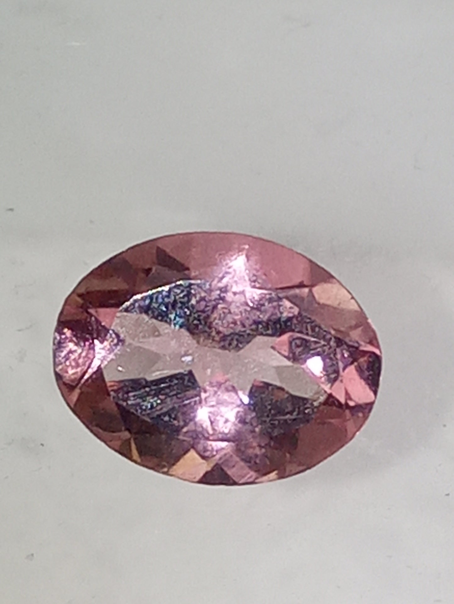tourmaline gemstone pink, 8mmx6mm oval cut, .98ct