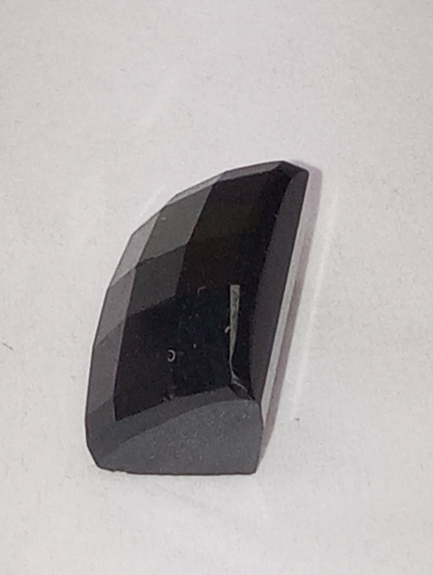 tourmaline gemstone dark green, 10mmx7mm checkerboard emerald cut, 3.88ct