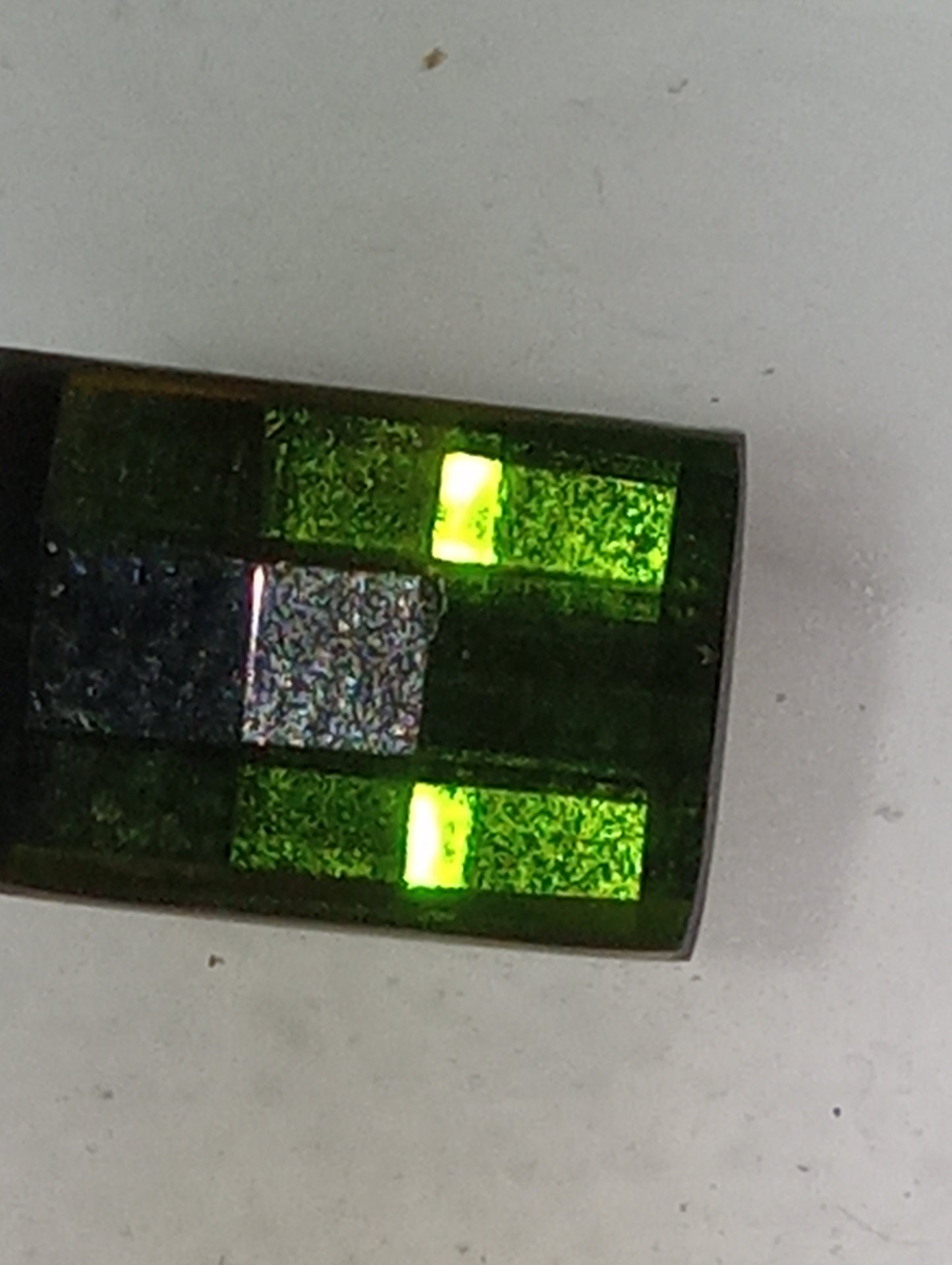 tourmaline gemstone dark green, 10mmx7mm checkerboard emerald cut, 3.88ct