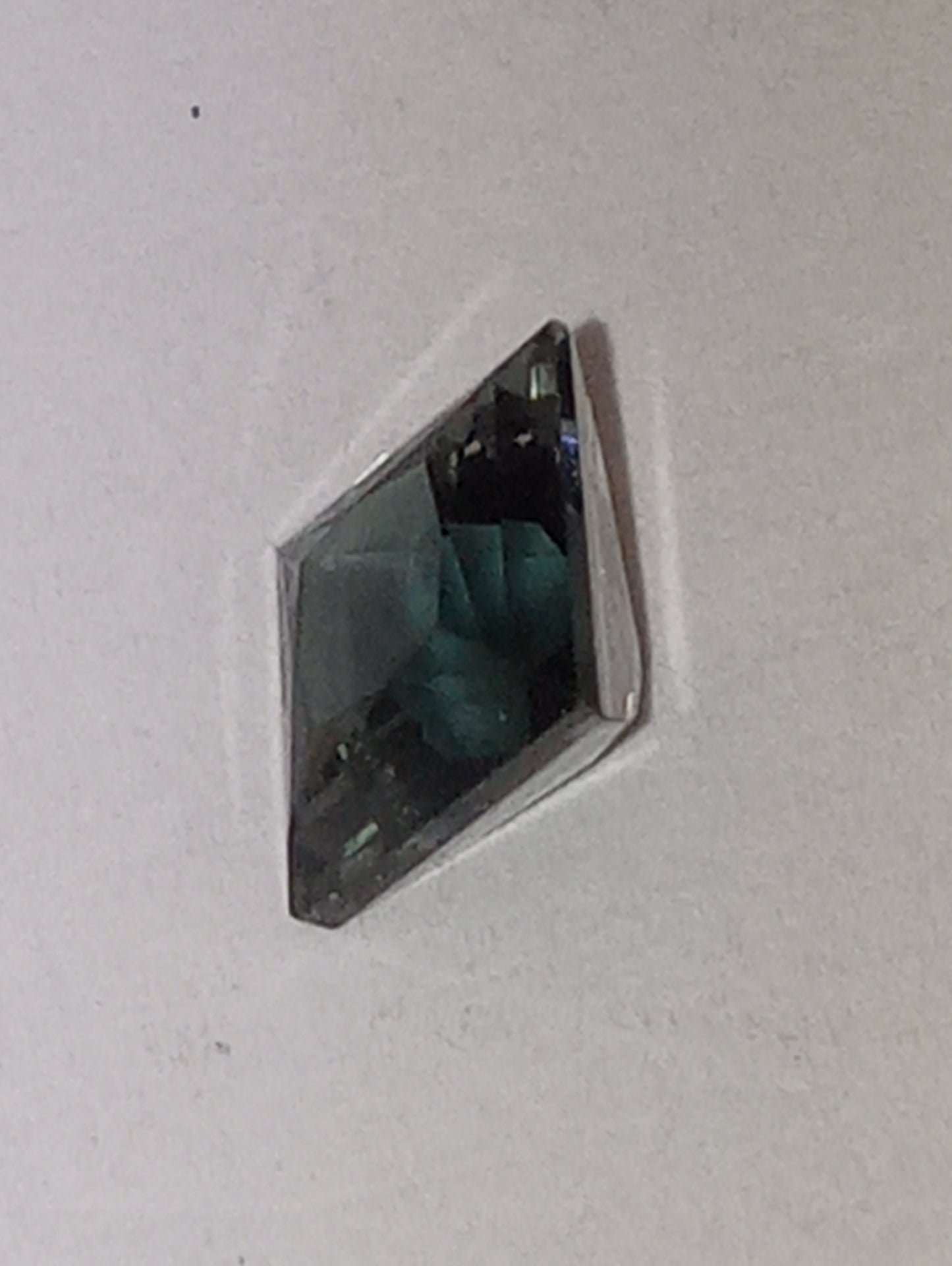 tourmaline gemstone indicolite, 6mmx6mm princess cut, 1.27ct