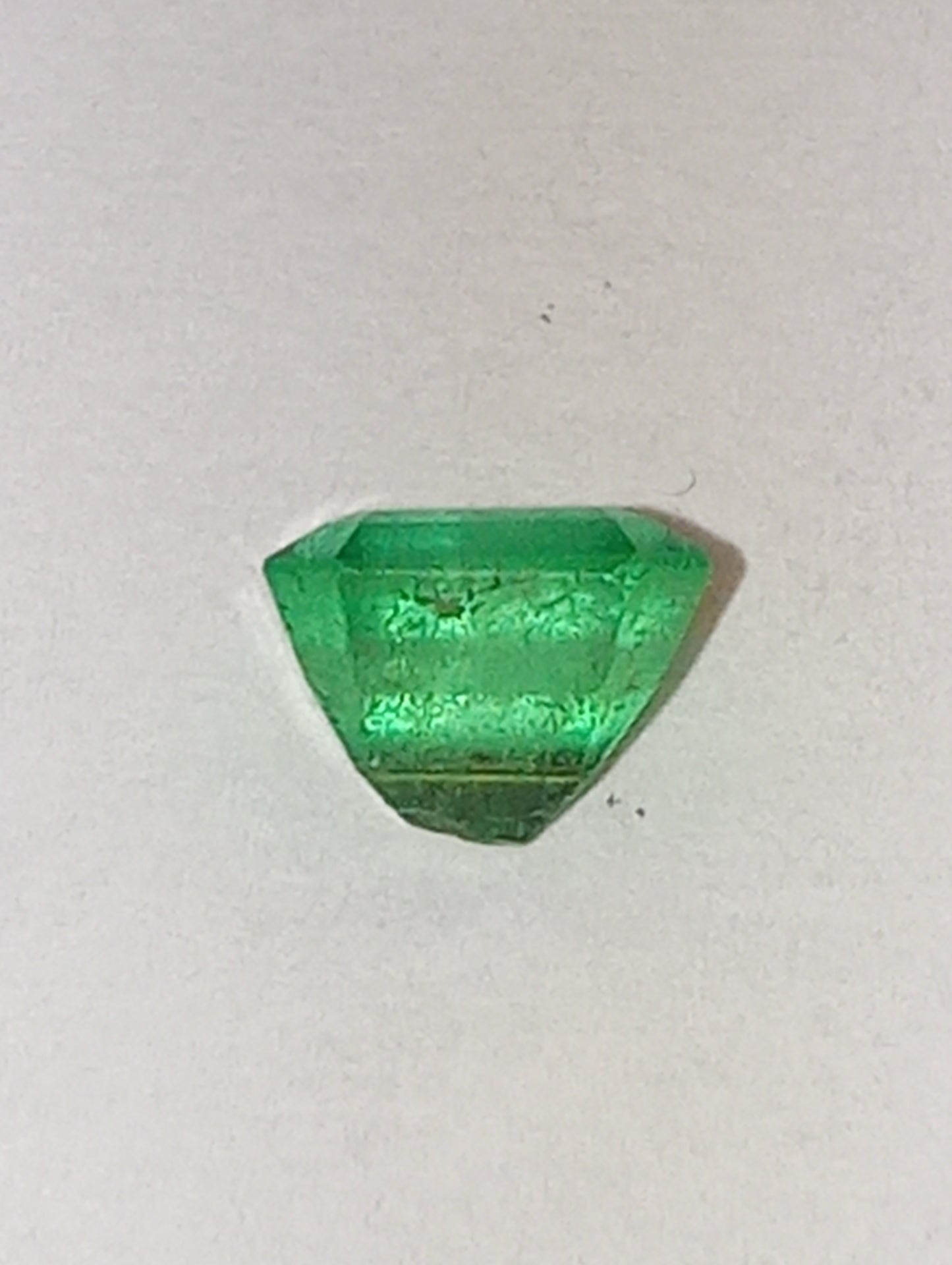 emerald gemstone Colombian, 6mm square cut, 1.27ct