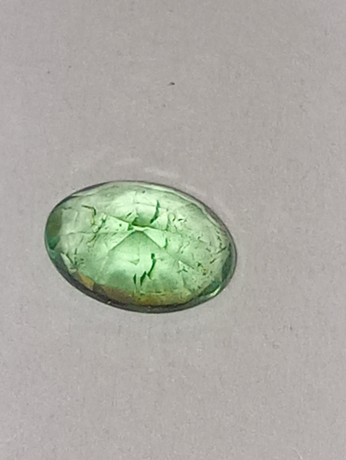 emerald gemstone Colombian, 6mmx4mm oval cut, .40ct