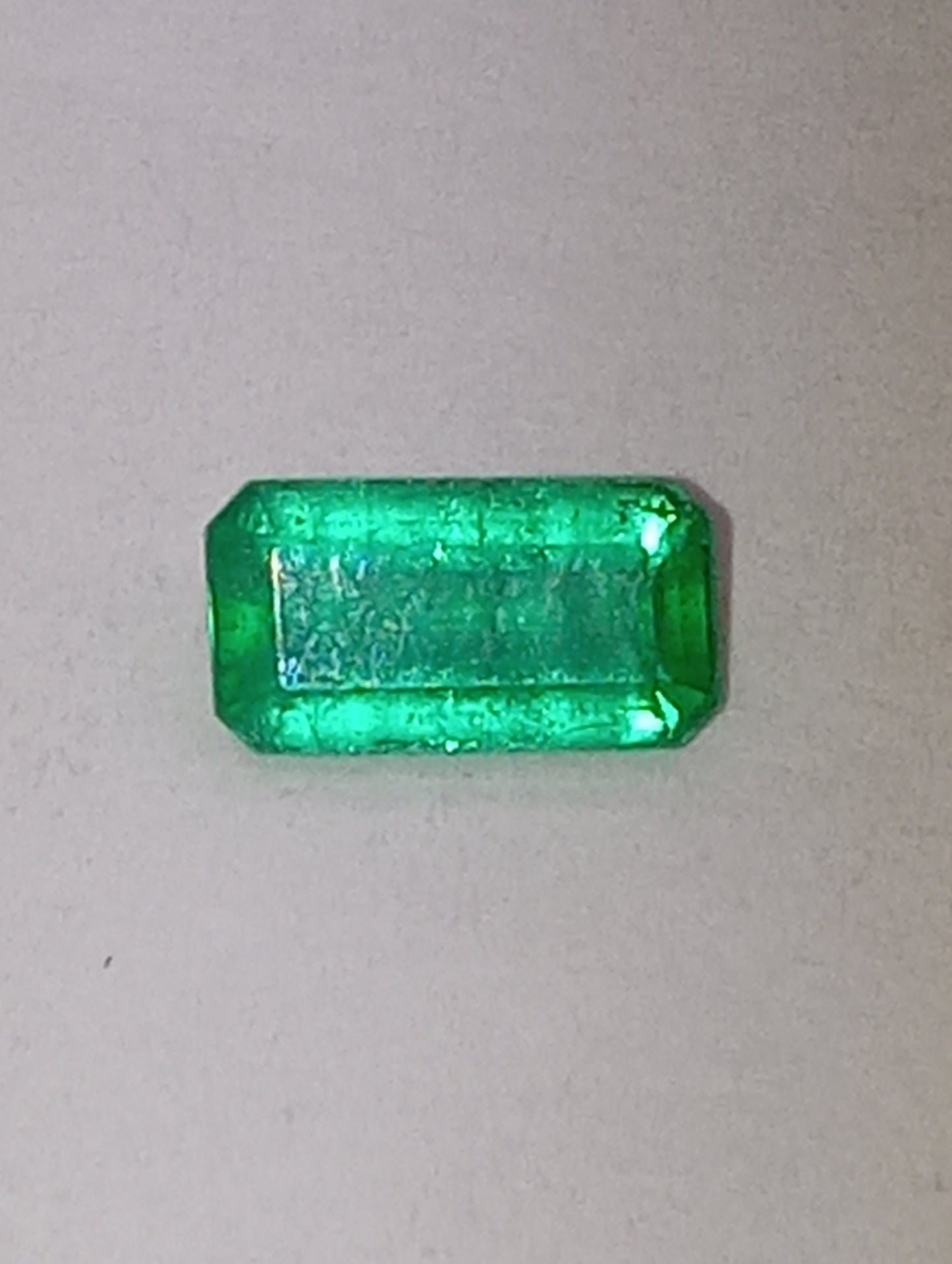 emerald gemstone Colombian, 8mmx4mm emerald cut, .79ct