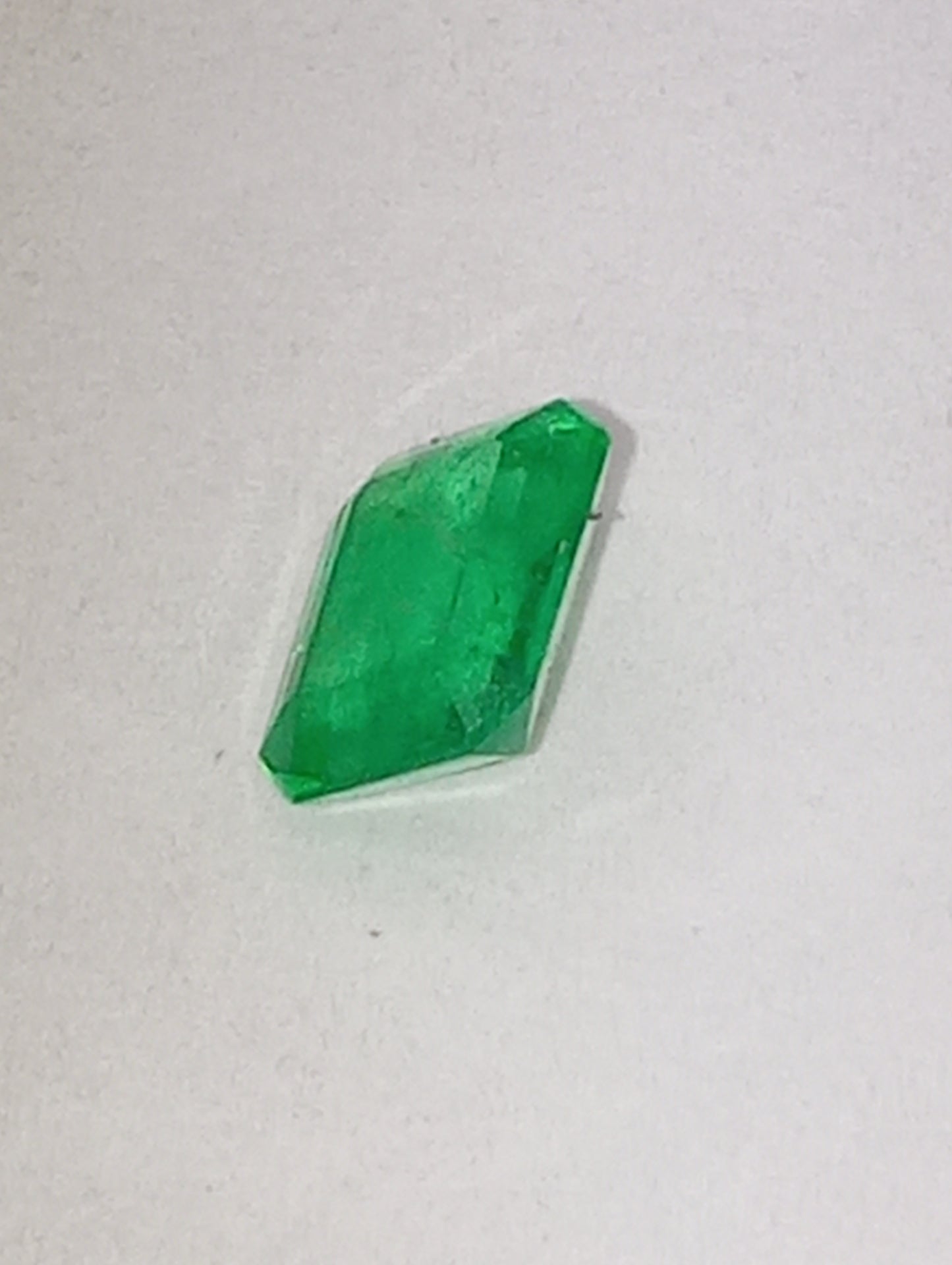 emerald gemstone Colombian, 7.5mmx5mm emerald cut, .65ct