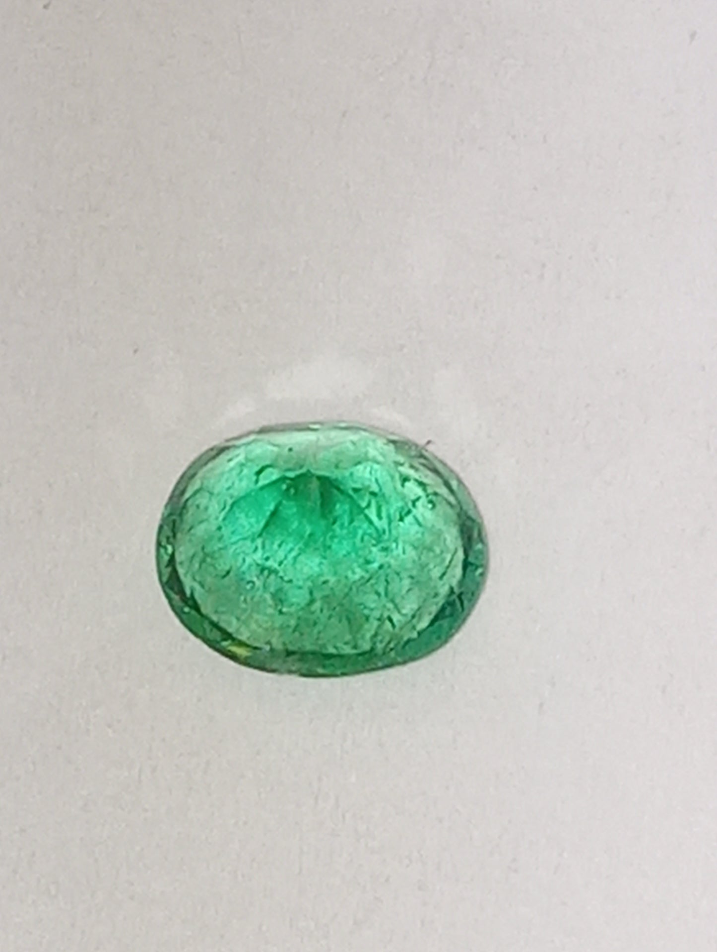 emerald gemstone Muzo Colombian, oval cut, .73ct