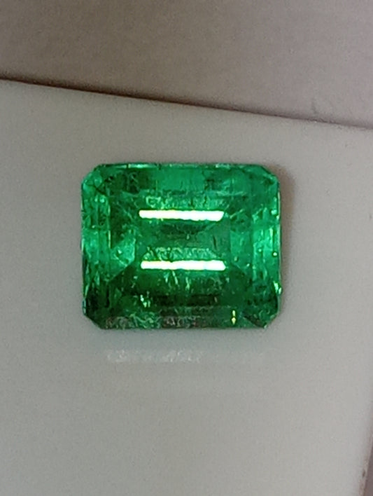 emerald gemstone Colombian, emerald cut, 1.11ct