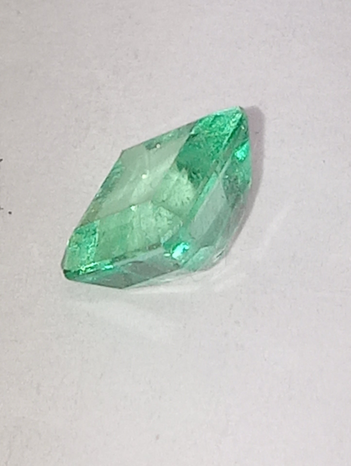 emerald gemstone Colombian, 7mmx7mm emerald cut, 1.65ct