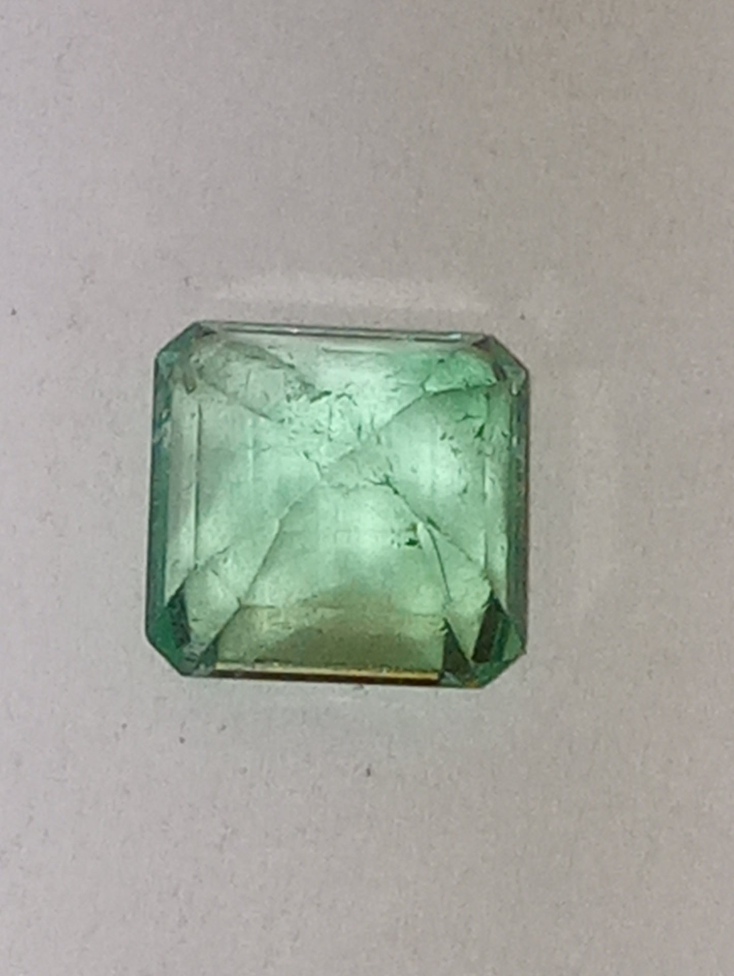emerald gemstone Colombian, 7mmx7mm emerald cut, 1.65ct