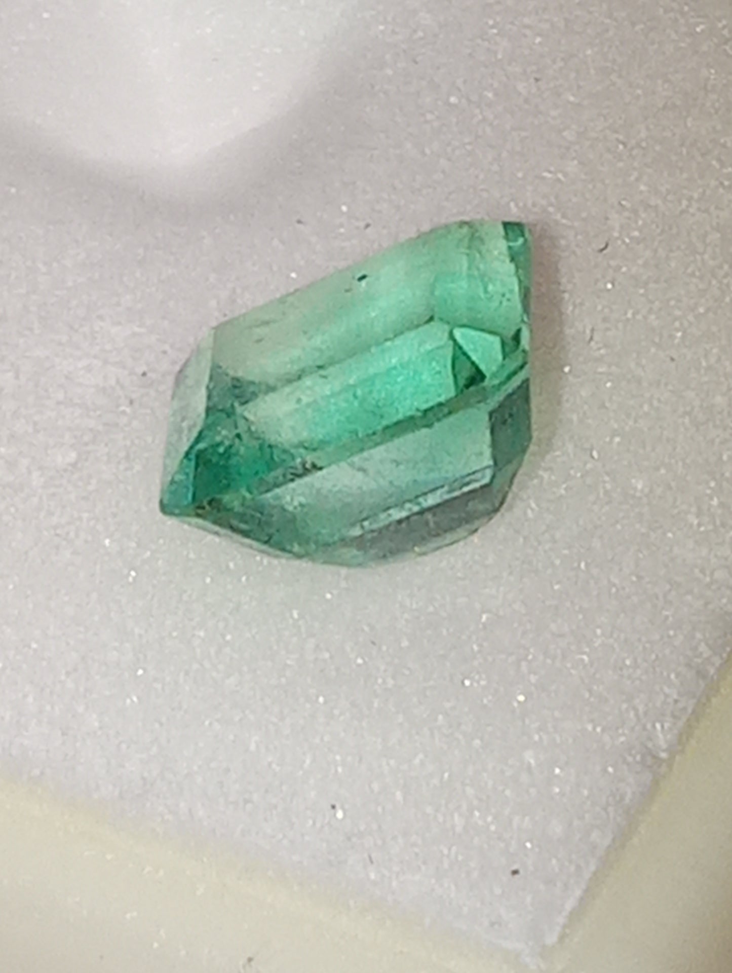 emerald gemstone Colombian, 7mmx7mm emerald cut, 1.65ct