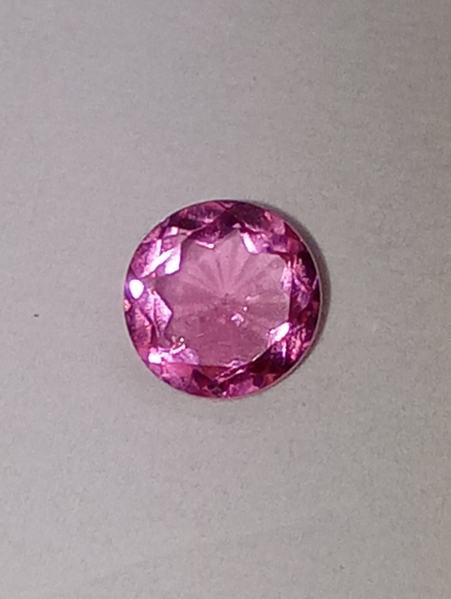 tourmaline gemstone pink, 5mm round cut, .40ct