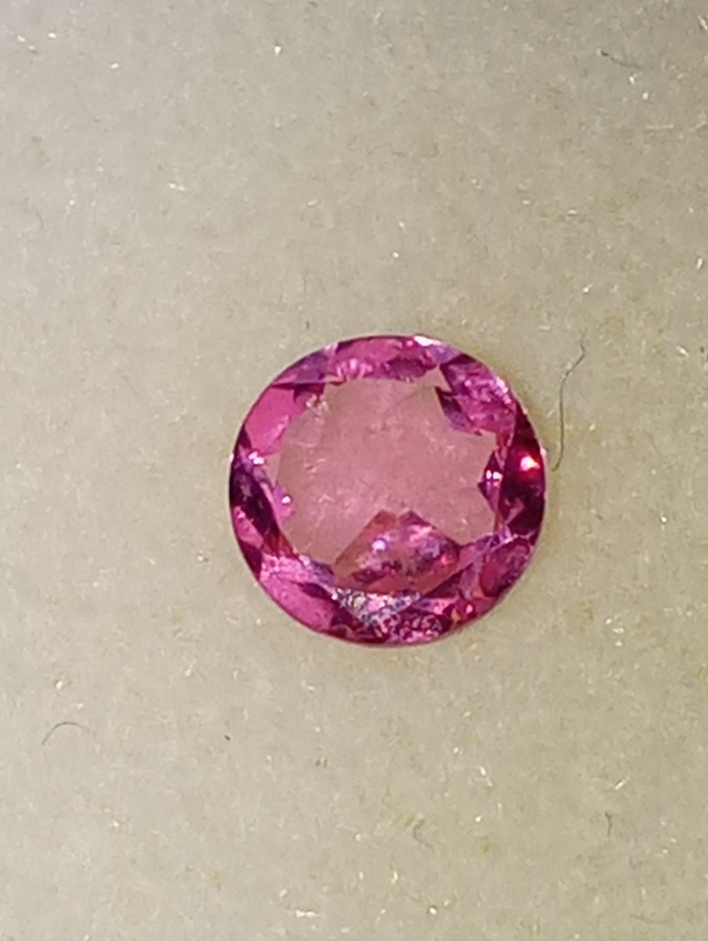 tourmaline gemstone pink, 5mm round cut, .40ct