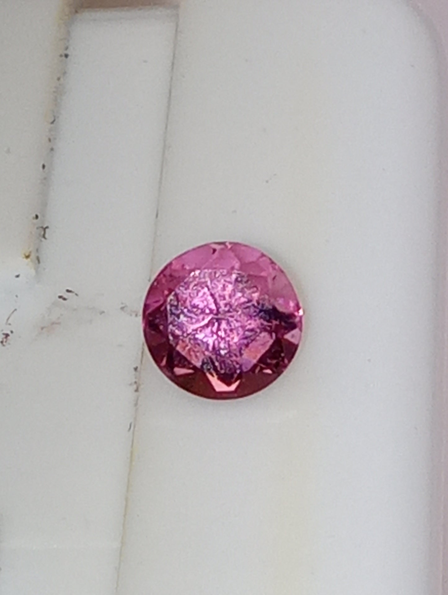 tourmaline gemstone pink, 5mm round cut, .45ct