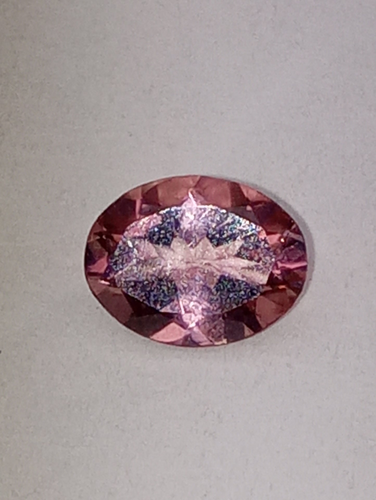 tourmaline gemstone pink, 8mmx6mm oval cut, .98ct