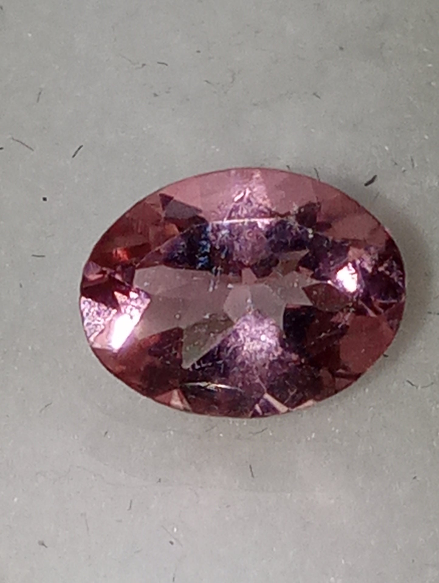 tourmaline gemstone pink, 8mmx6mm oval cut, .98ct