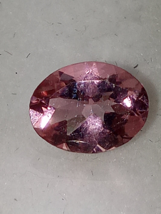 tourmaline gemstone pink, 8mmx6mm oval cut, .98ct