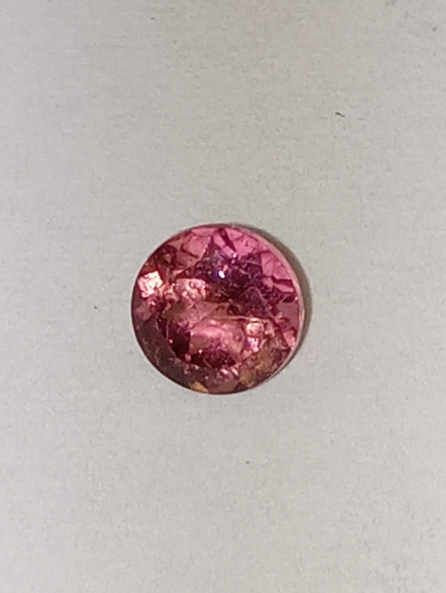 tourmaline gemstone pink, 5mm round cut, .48ct