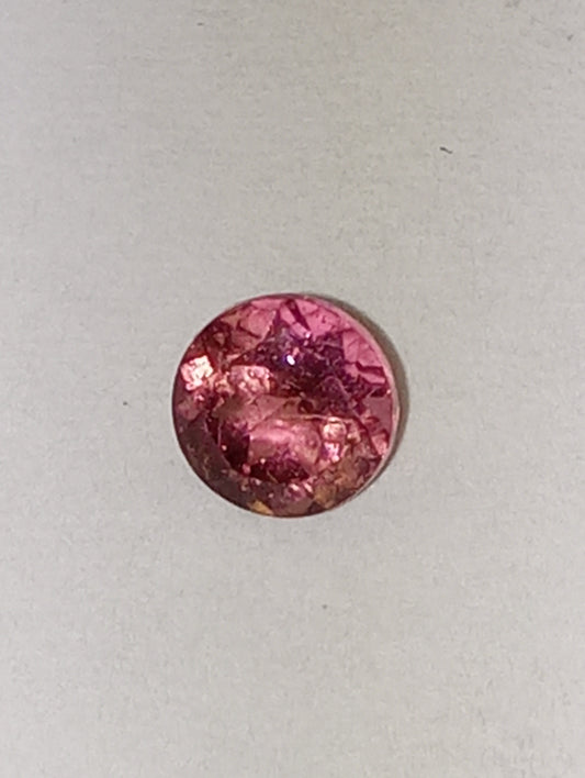 tourmaline gemstone pink, 5mm round cut, .48ct