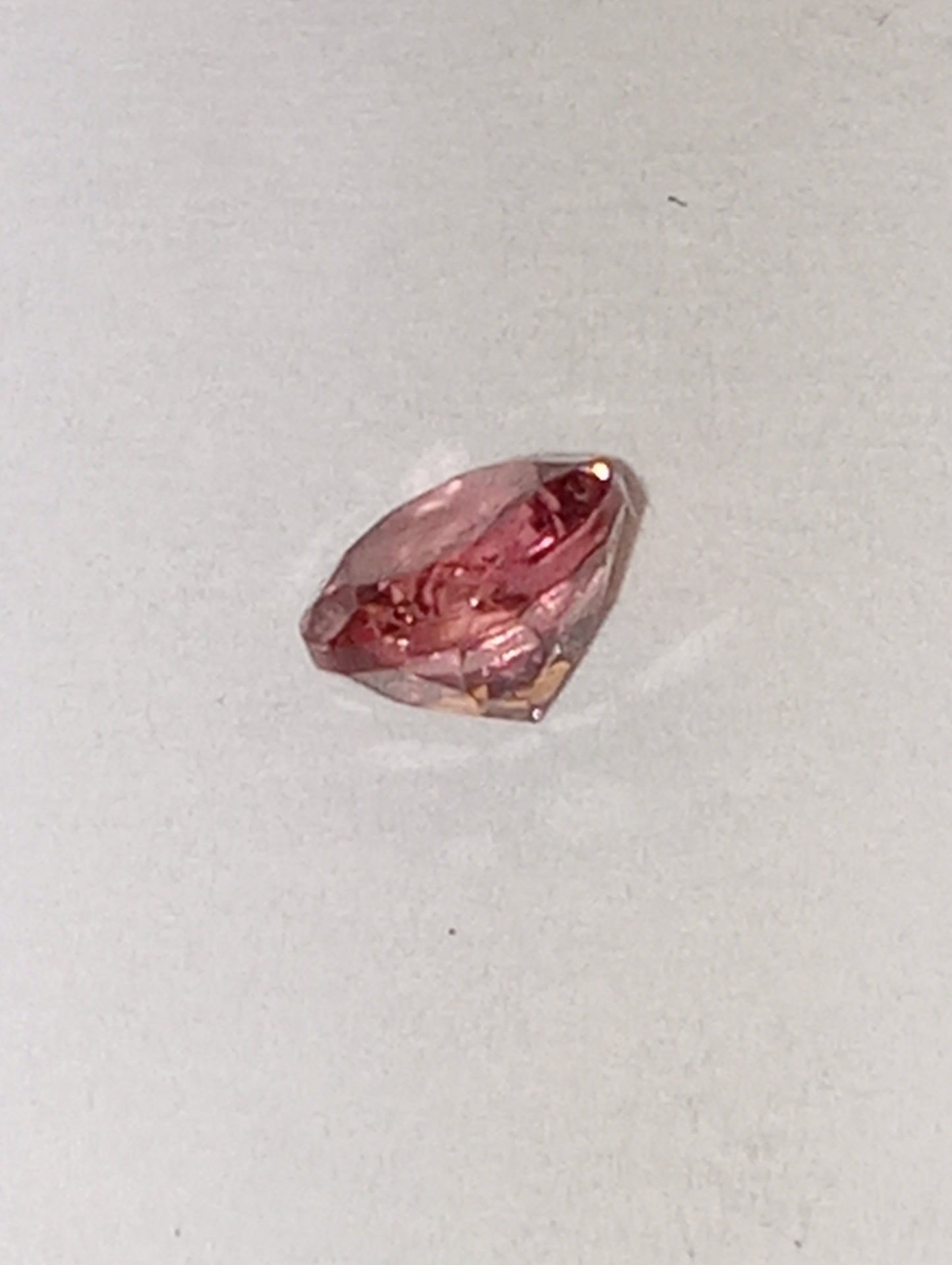 tourmaline gemstone pink, 5mm round cut, .48ct