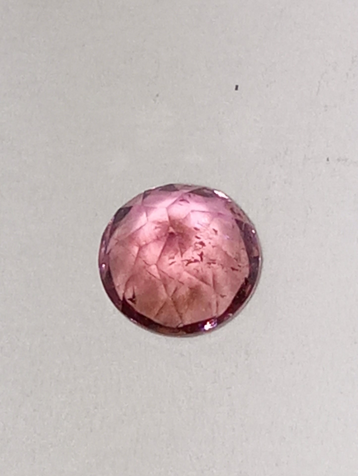 tourmaline gemstone pink, 5mm round cut, .48ct