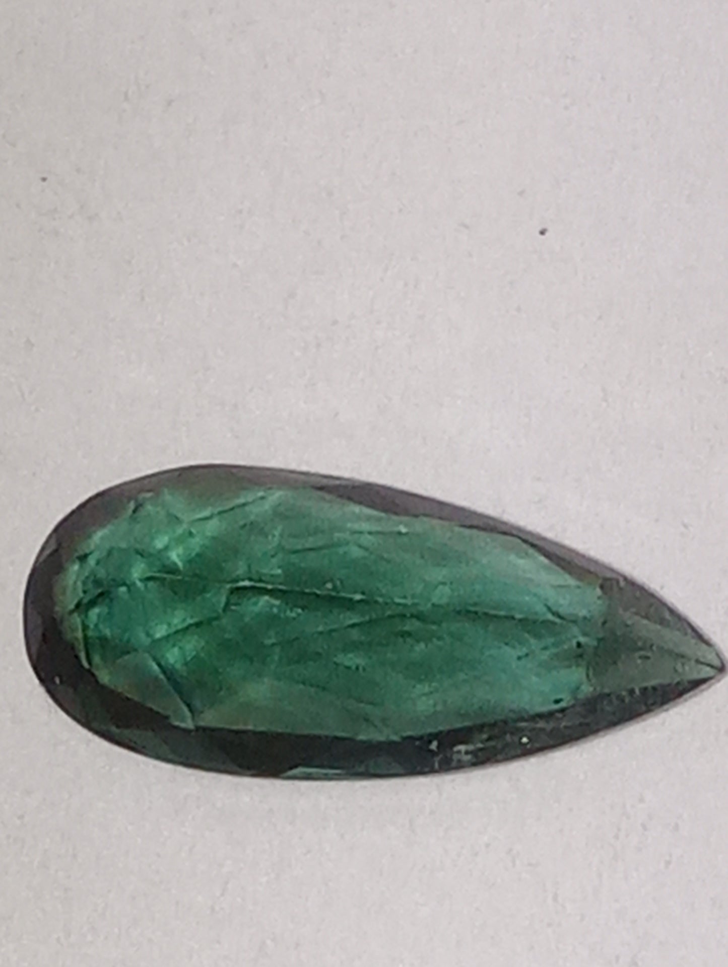 tourmaline gemstone blue green, 10mmx4.5mm tear drop shape, 1.05ct