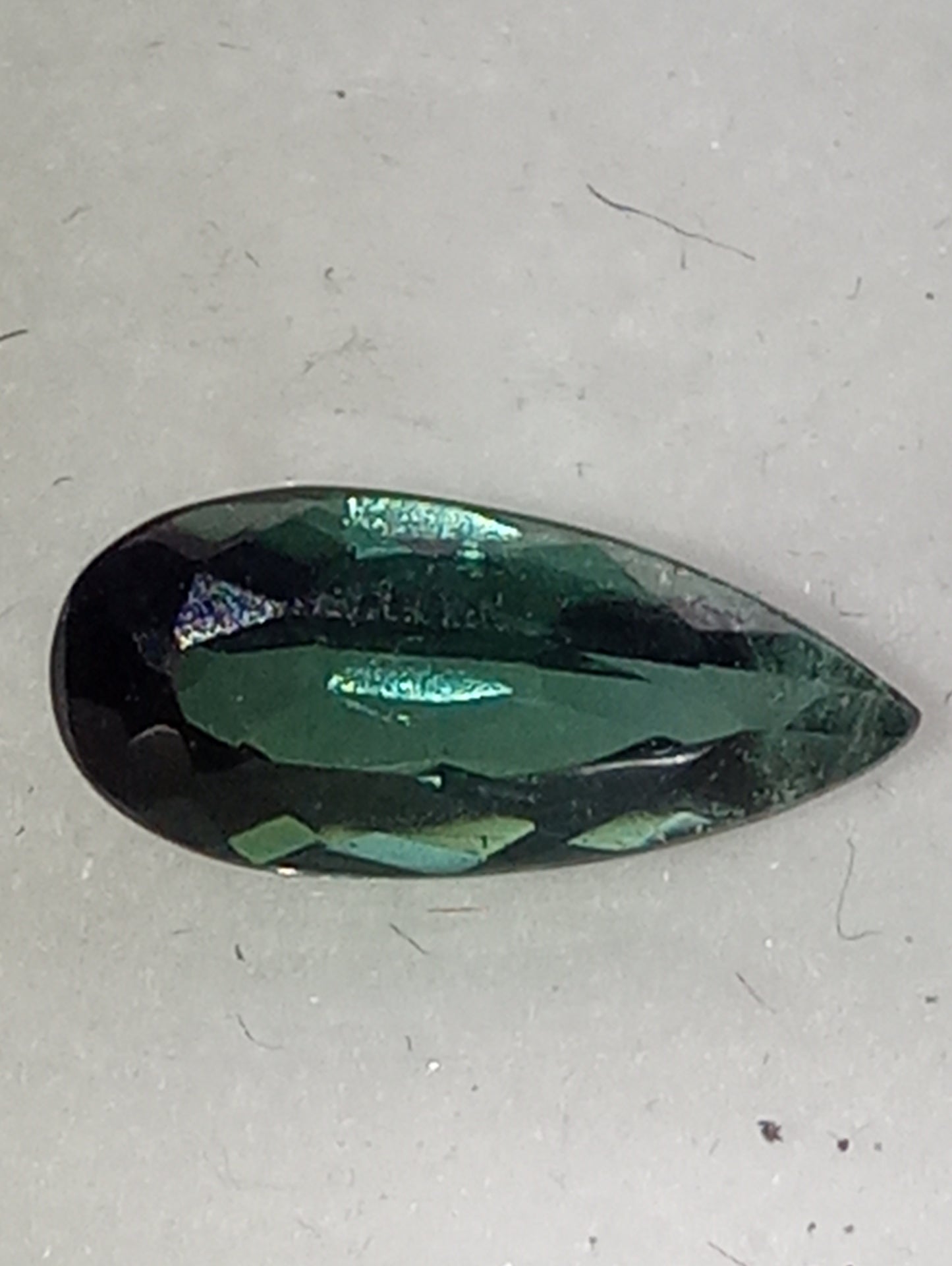 tourmaline gemstone blue green, 10mmx4.5mm tear drop shape, 1.05ct