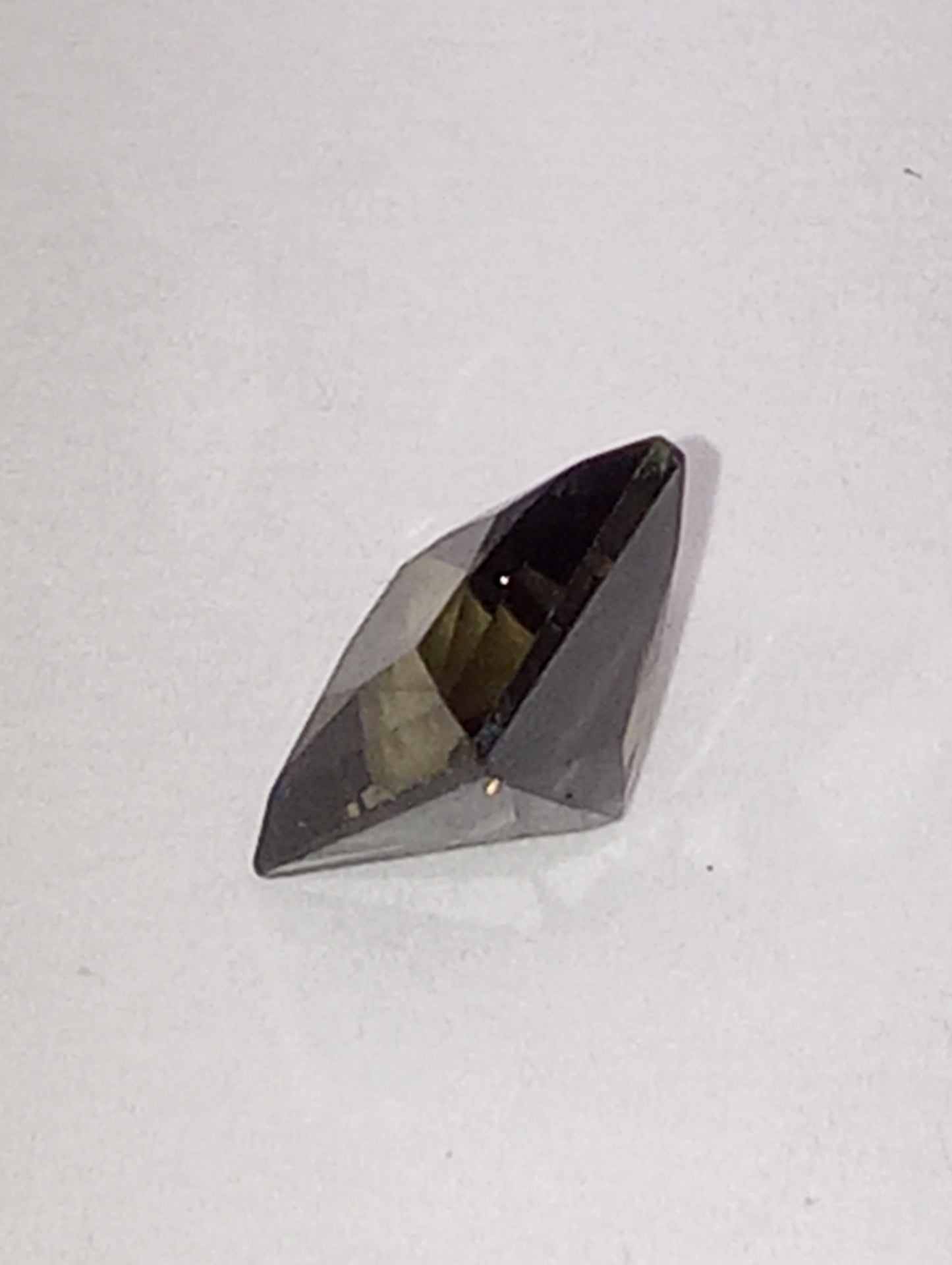 tourmaline gemstone, olive green, 6mmx6mm princess cut, 1.20ct