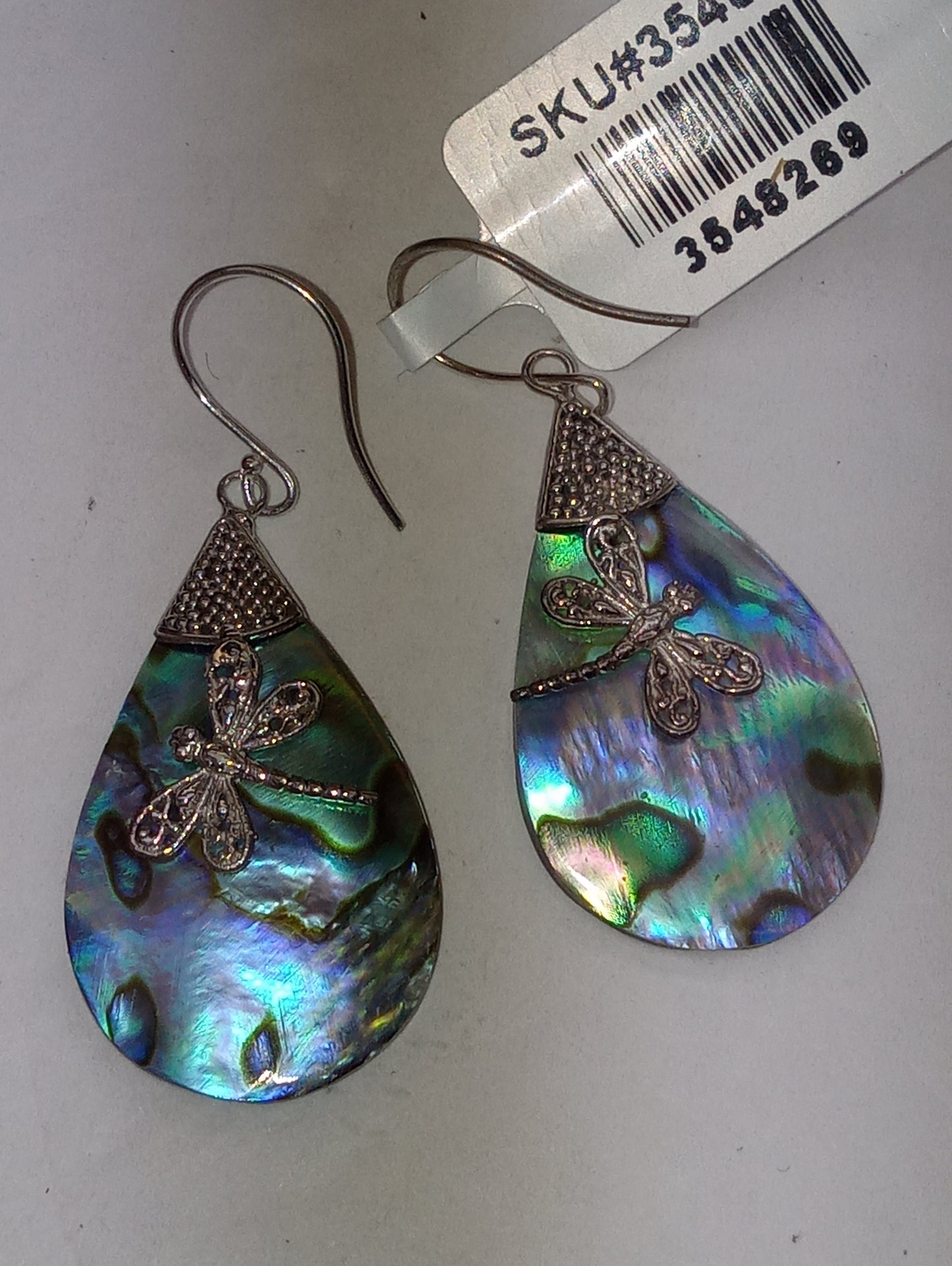 Earrings Abalone shell, in sterling silver