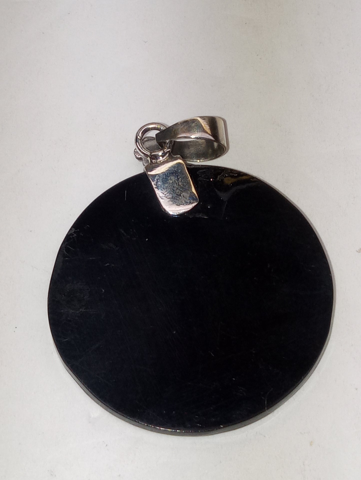 pendant Abalone shell, dragonfly, in sterling silver